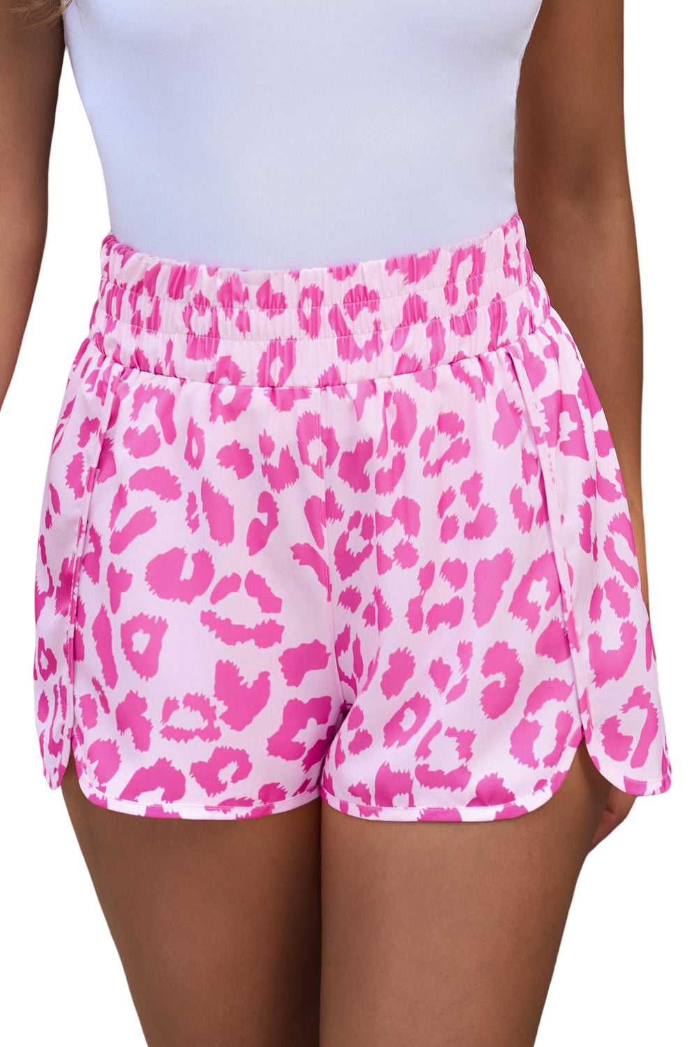 Honeybee Mumford's Leopard Elastic Waist Shorts