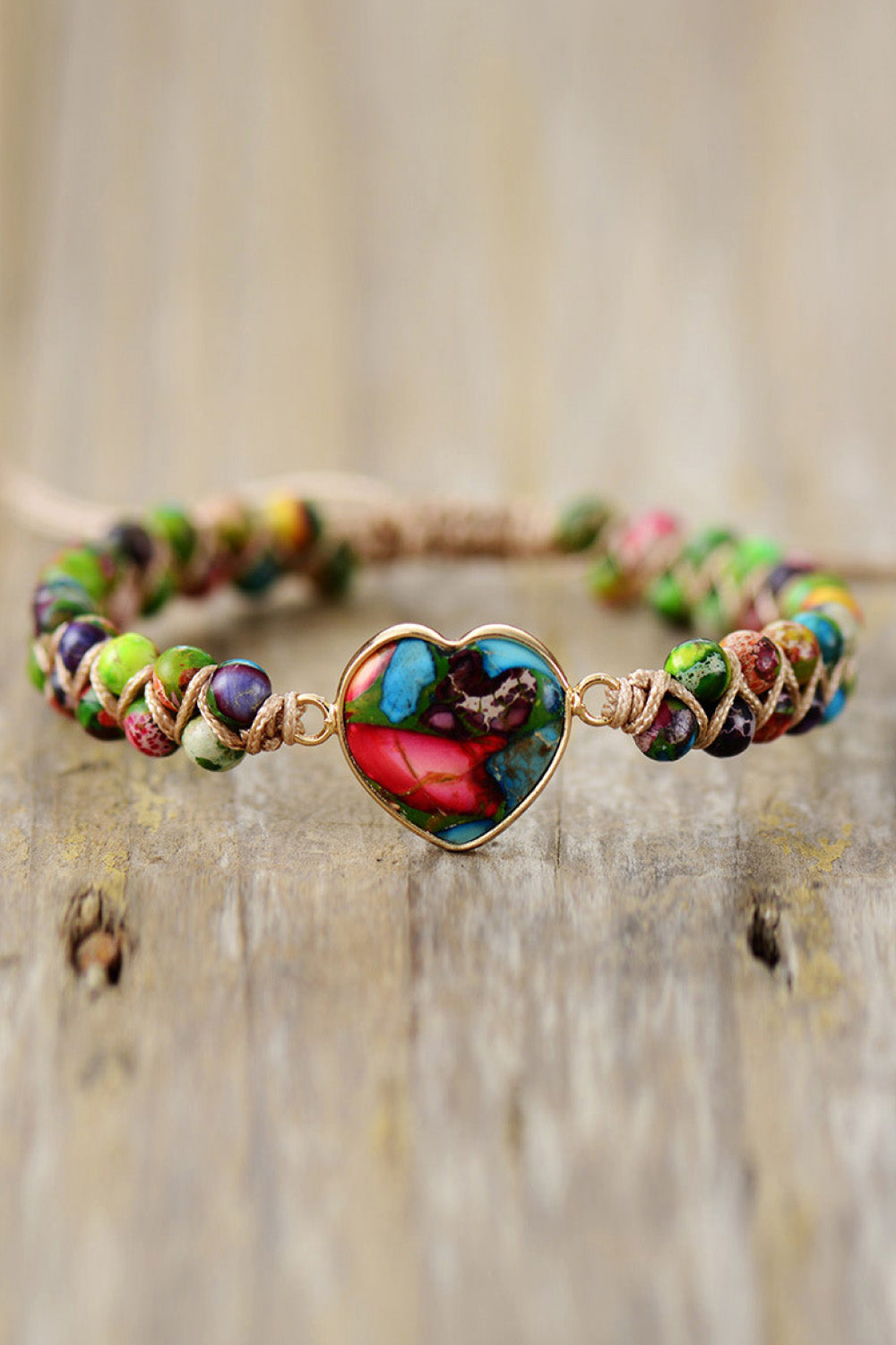 honeybee Mumford's Heart Shape Natural Stone Bracelet