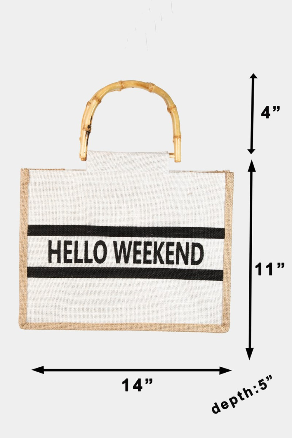 Honeybee Mumford's Bamboo Handle Hello Weekend Tote Bag