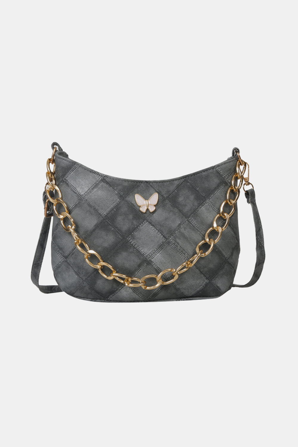 Honeybee Mumford's Butterfly Decor Leather Shoulder Bag