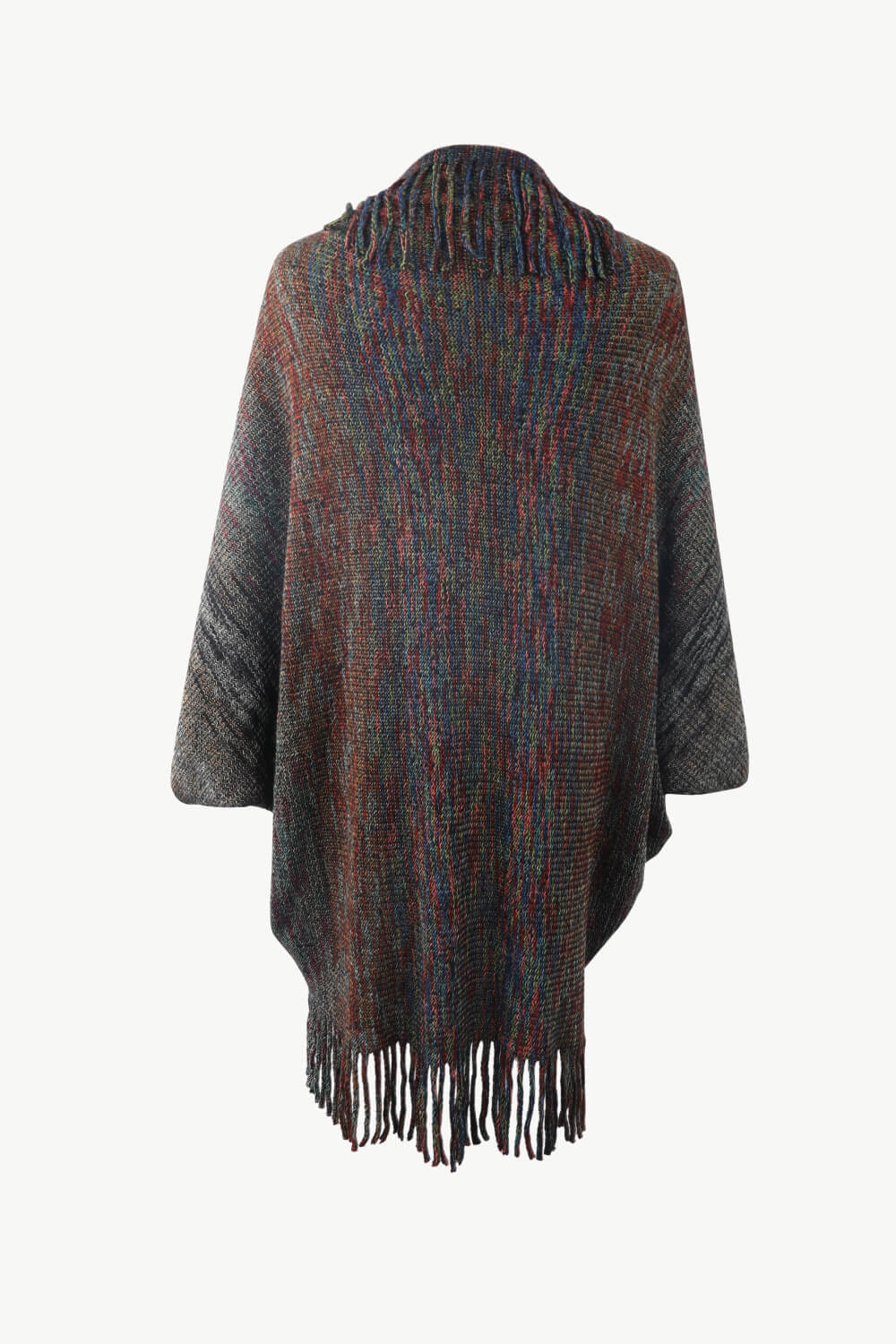 Honeybee Mumford's Multicolored Fringe Trim Poncho