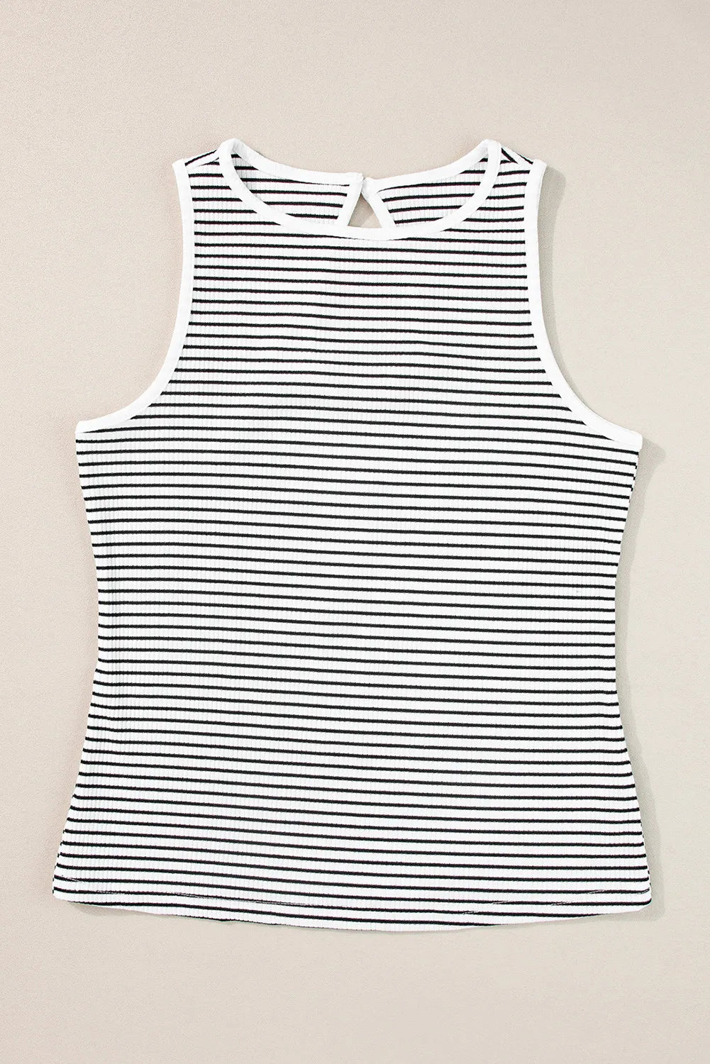 Honeybee Mumford's Cutout Striped Round Neck Tank