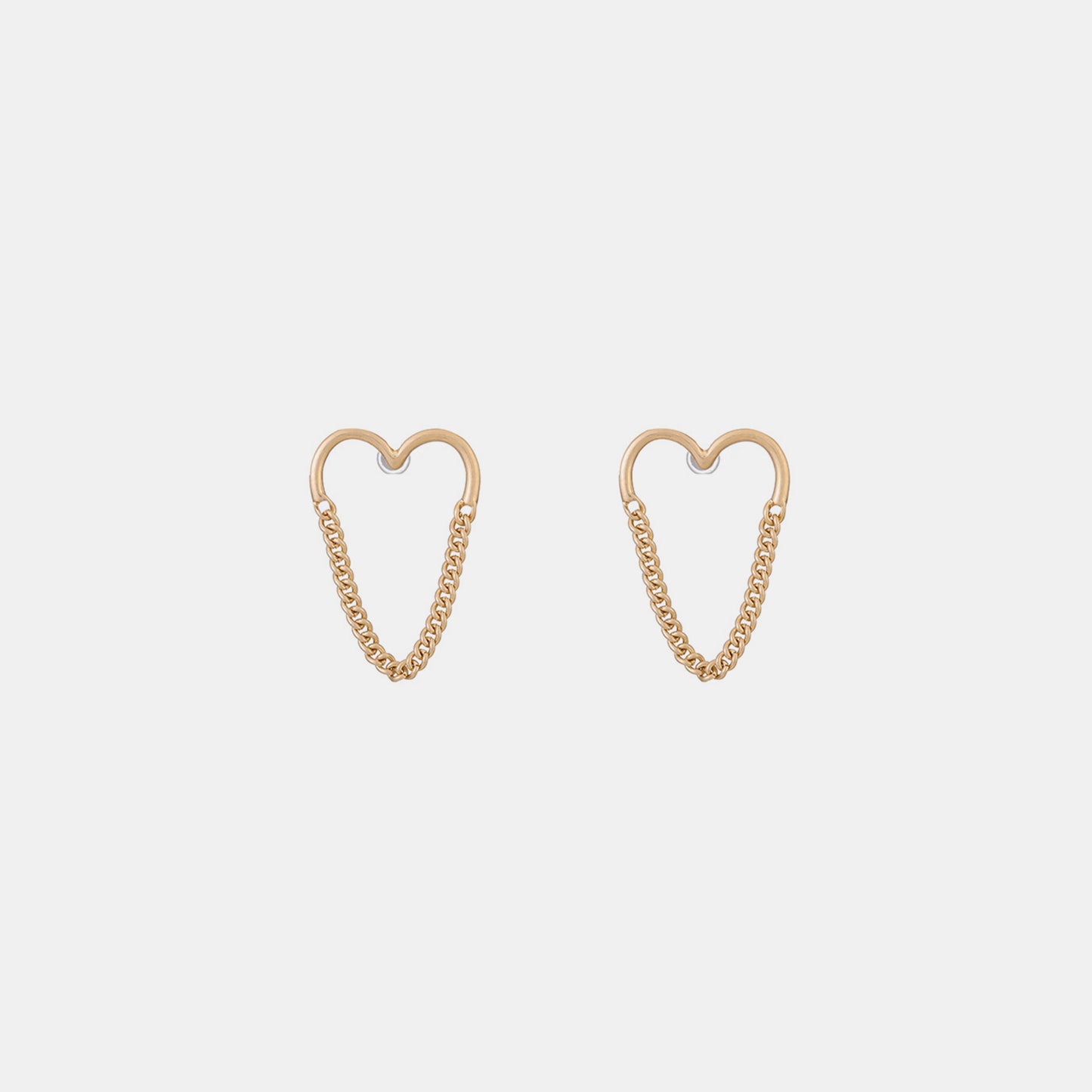 honeybee Mumford's  Heart Shape Gold-Plated Alloy Earrings