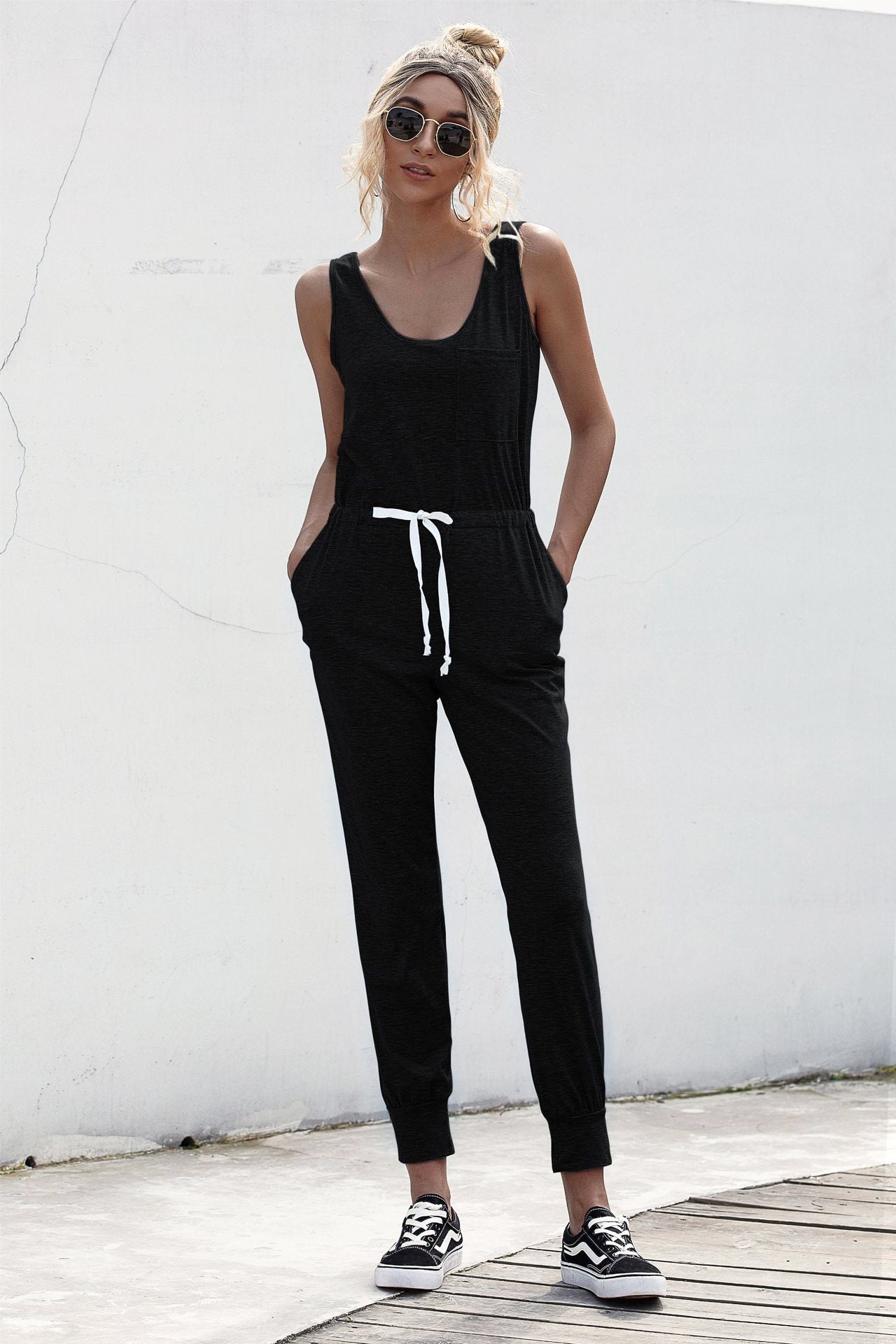 Honeybee Mumford's Knot Sleeveless Waist Jumpsuit