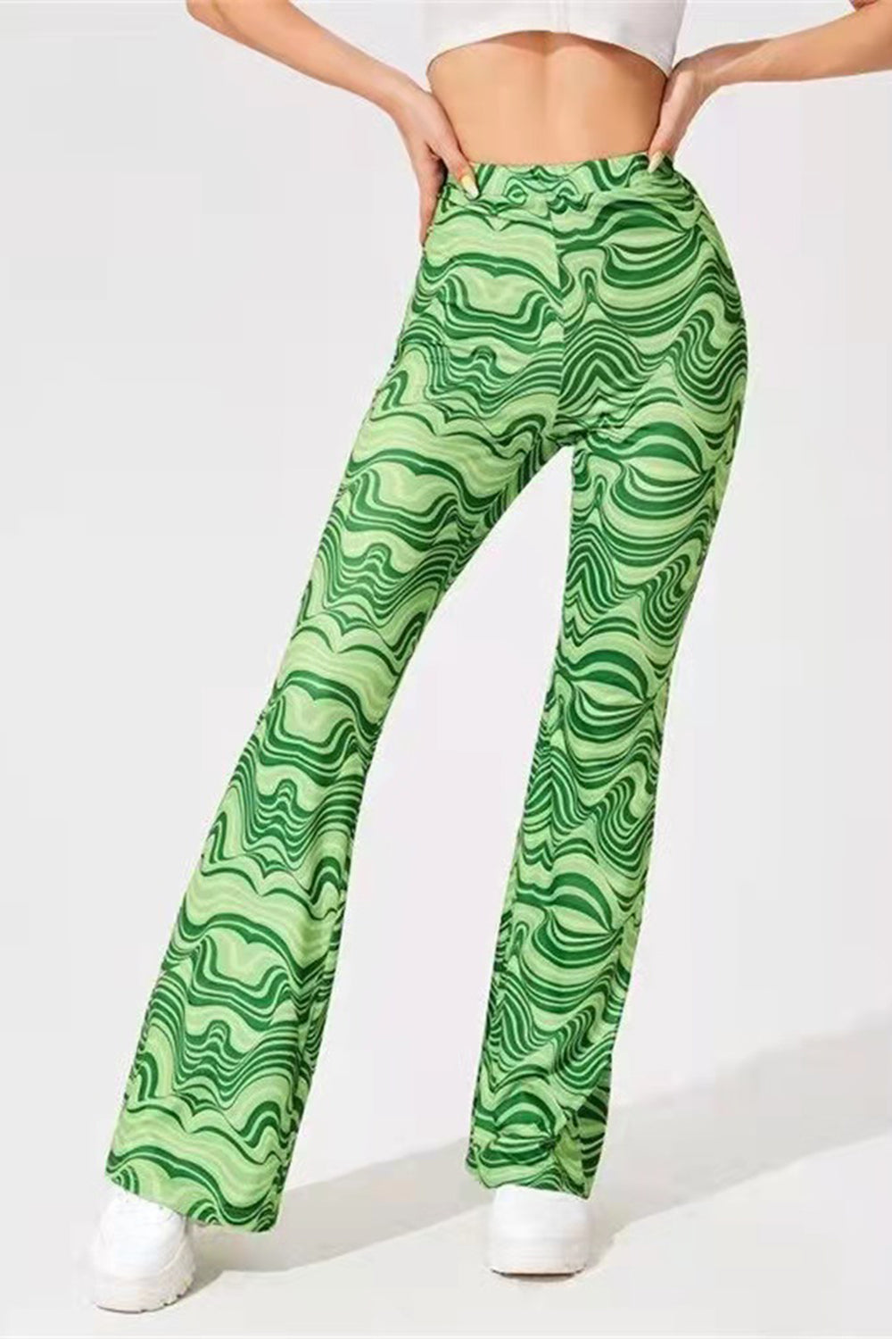 Honeybee Mumford's Printed High Waist Flare Pants