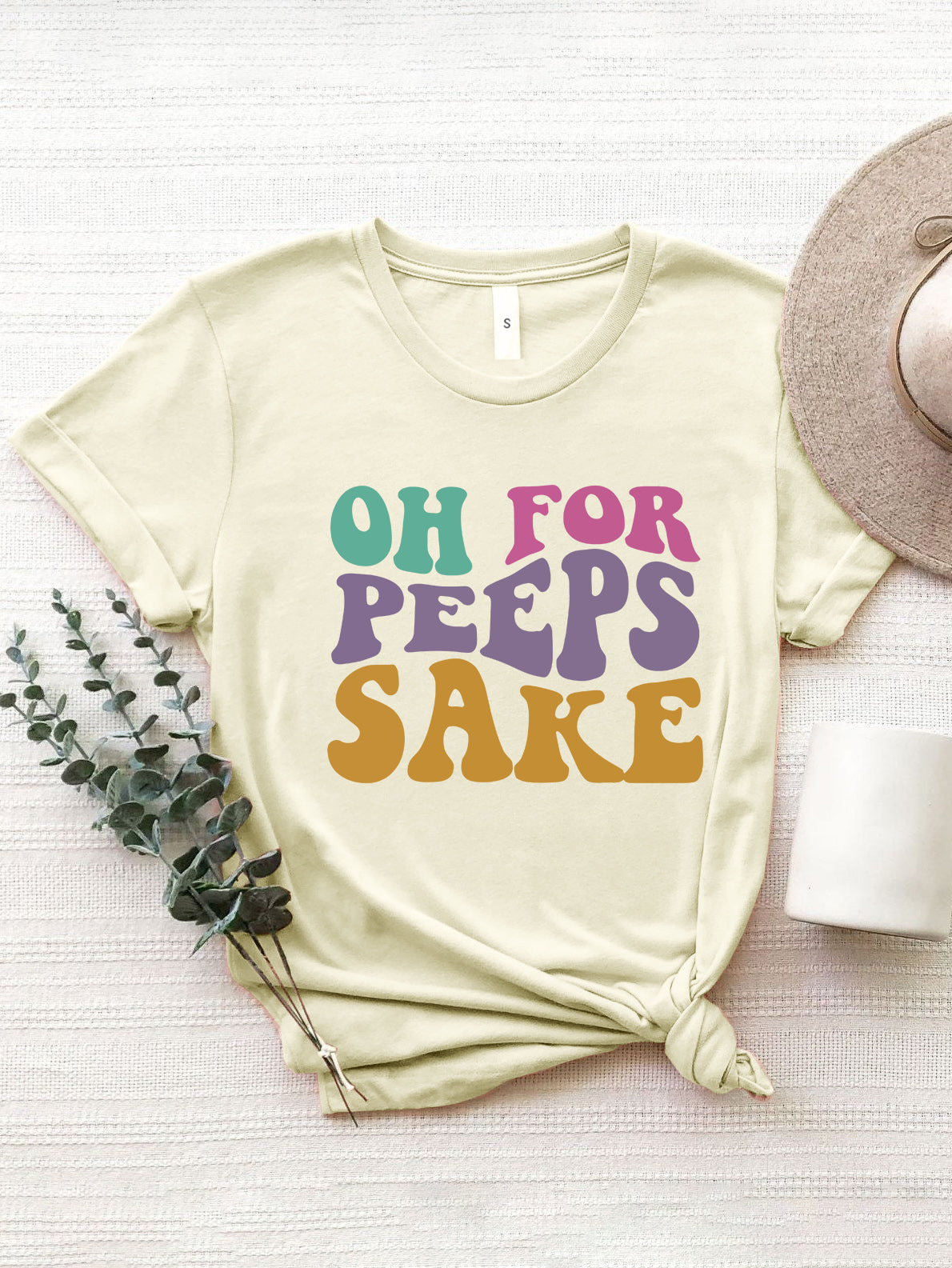 Honeybee Mumford's OH FOR PEEPS SAKE Round Neck T-Shirt