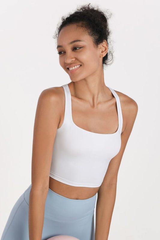 Honeybee Mumford's Crisscross Open Back Cropped Sports Cami