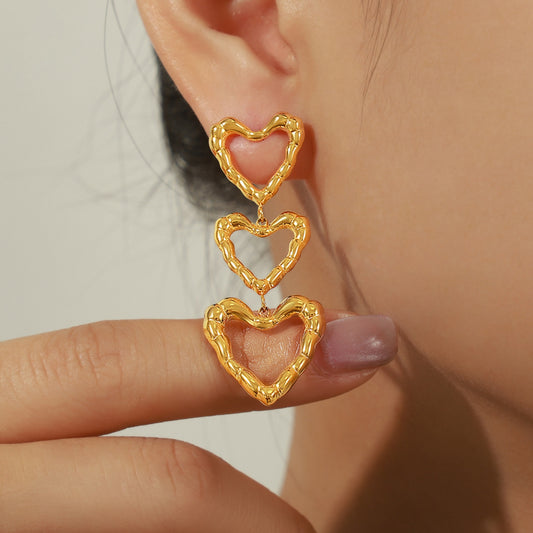 honeybee Mumford's Heart Earrings