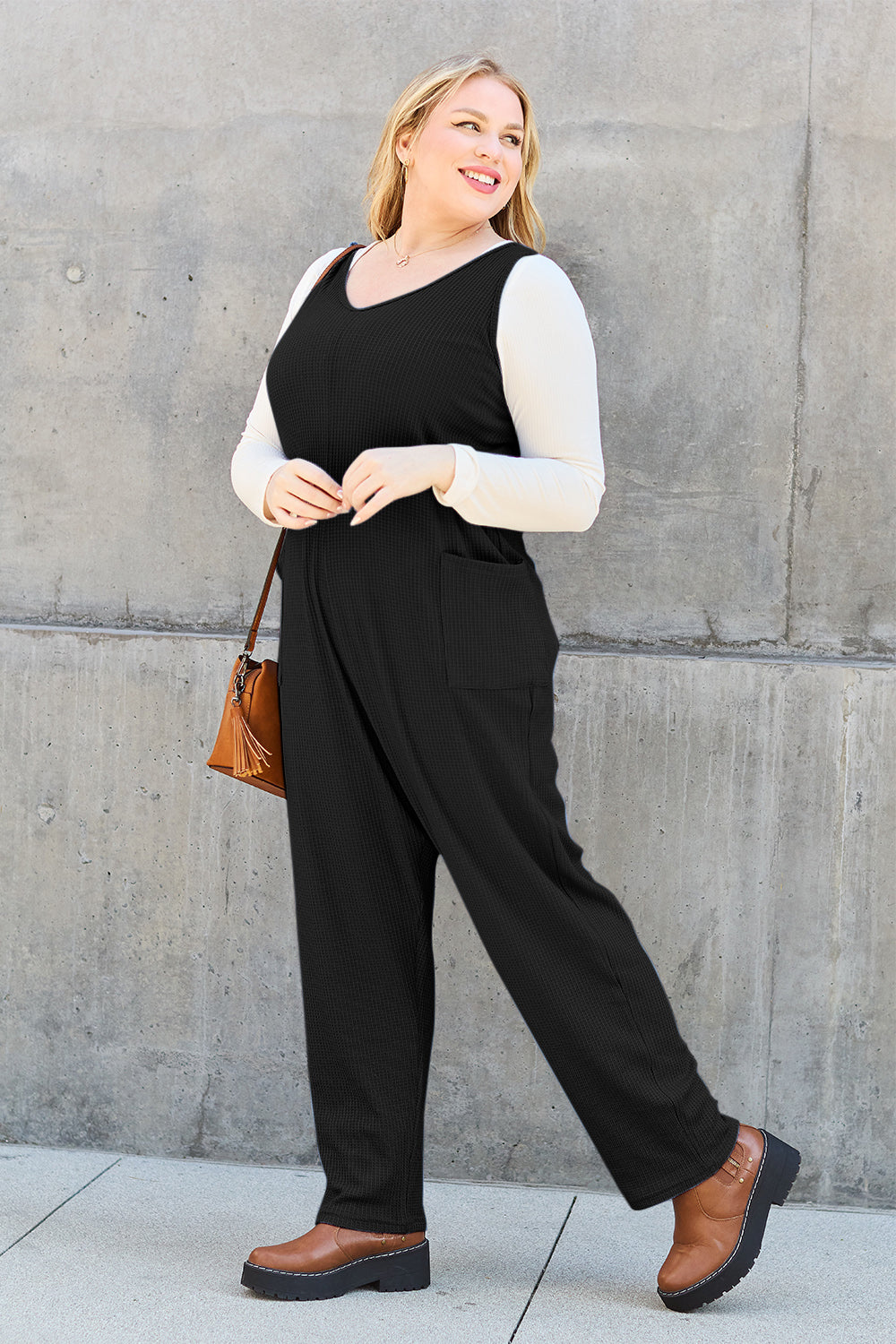 Honeybee Mumford's Full Size Sleeveless Straight Jumpsuit