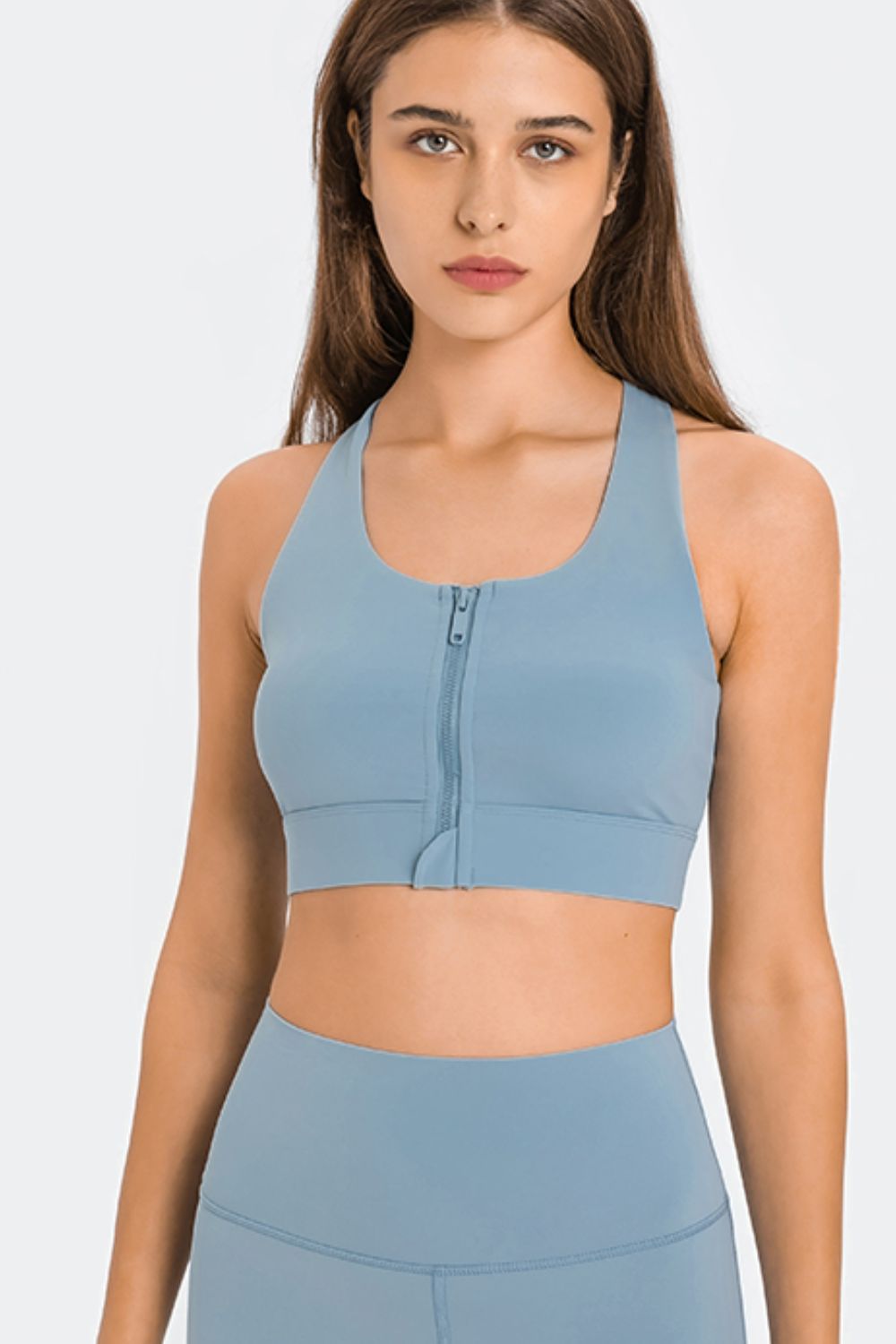 Honeybee Mumford's Zip Up Racerback Sports Bra