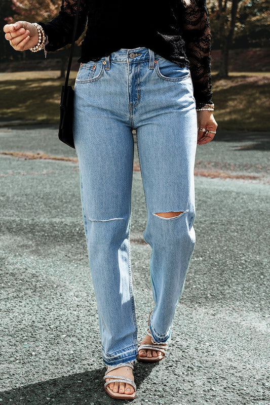 Honeybee Mumford's Distressed Straight Jeans