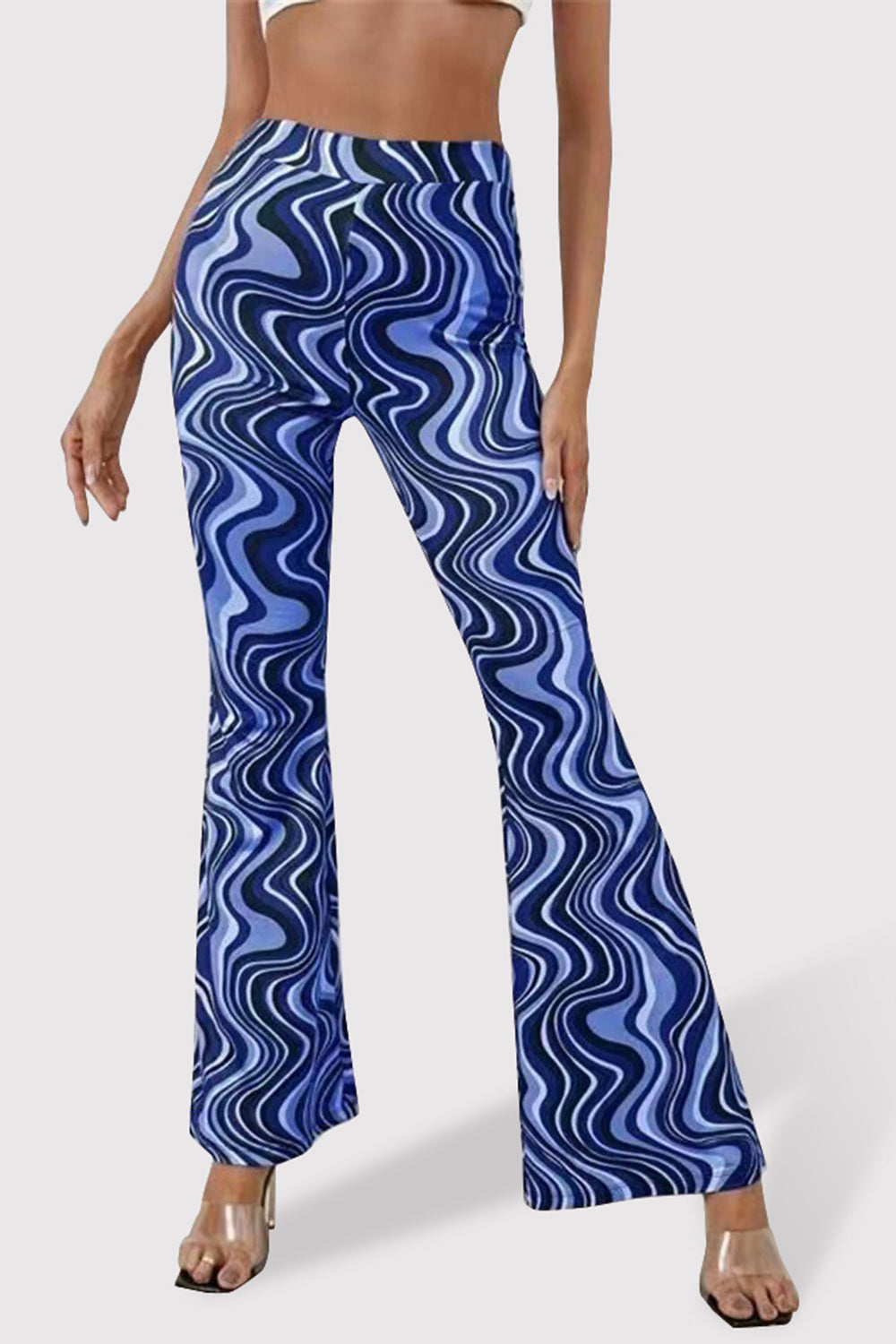 Honeybee Mumford's Printed High Waist Flare Pants