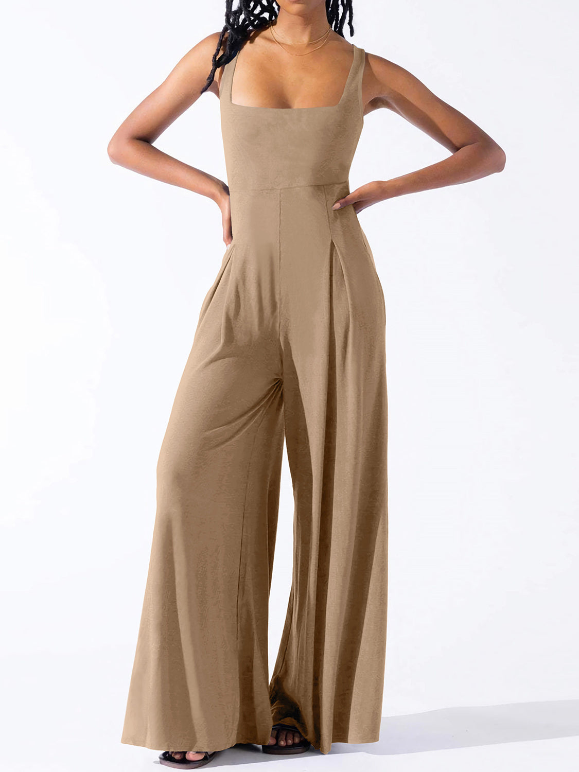 Honeybee Mumford's Square Neck Wide Strap Jumpsuit