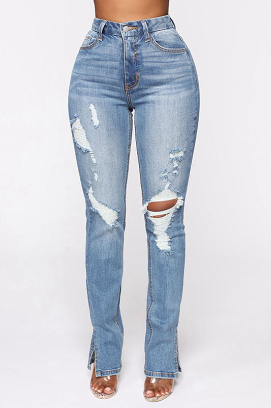 Honeybee Mumford's Distressed Slit Jeans