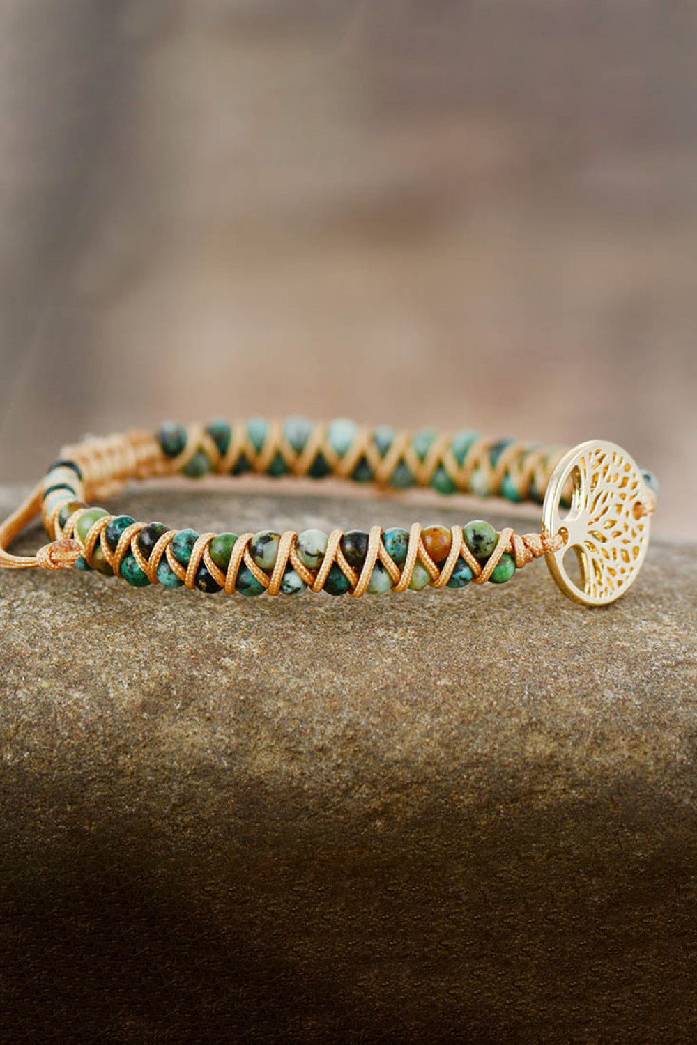 honeybee Mumford's Tree Shape Beaded Copper Bracelet