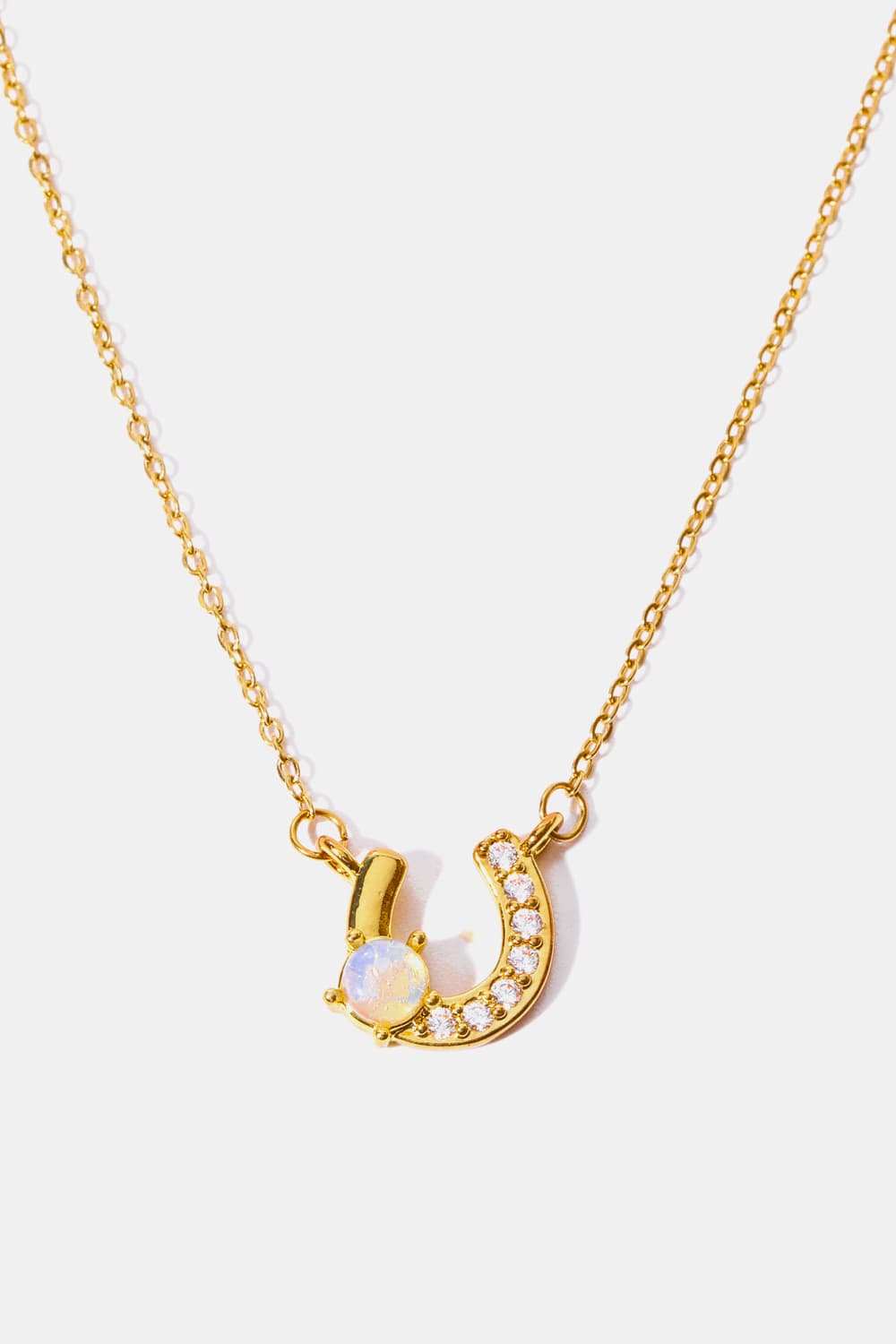 Honeybee Mumford's Horseshoe Shape 14K Gold Plated Pendant Necklace