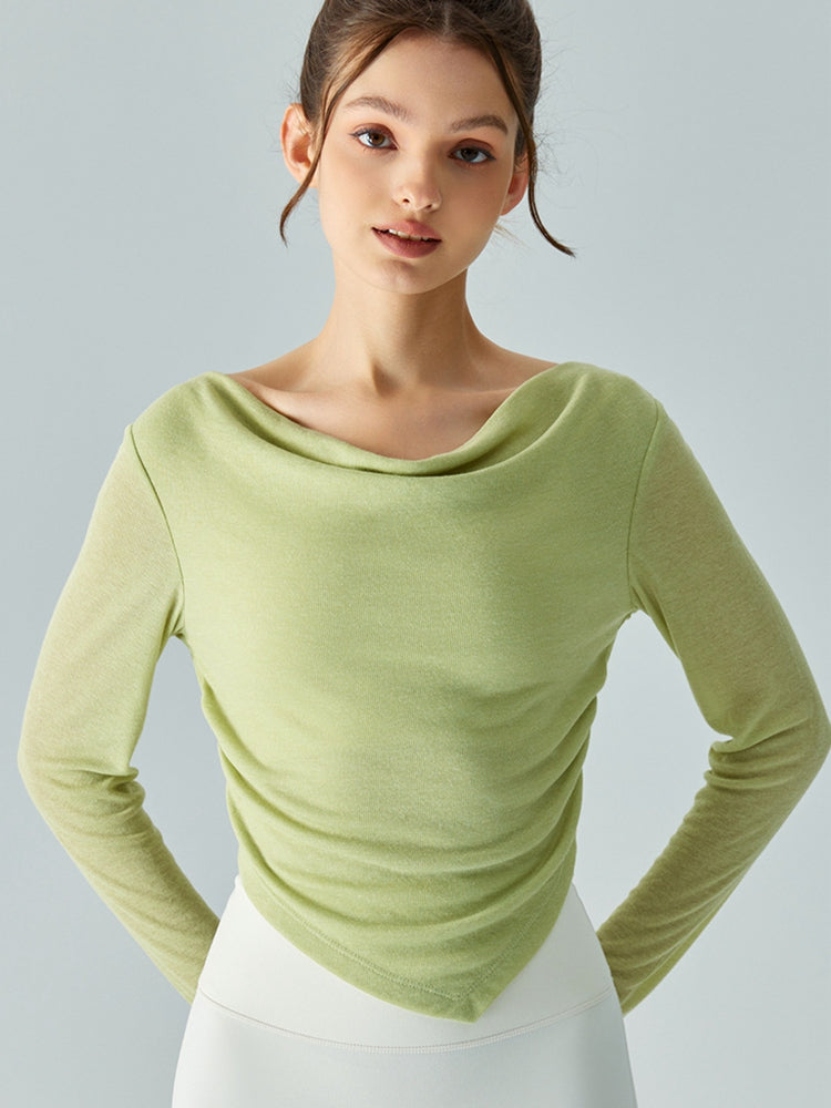 Honeybee Mumford's Cowl Neck Long Sleeve Sports Top