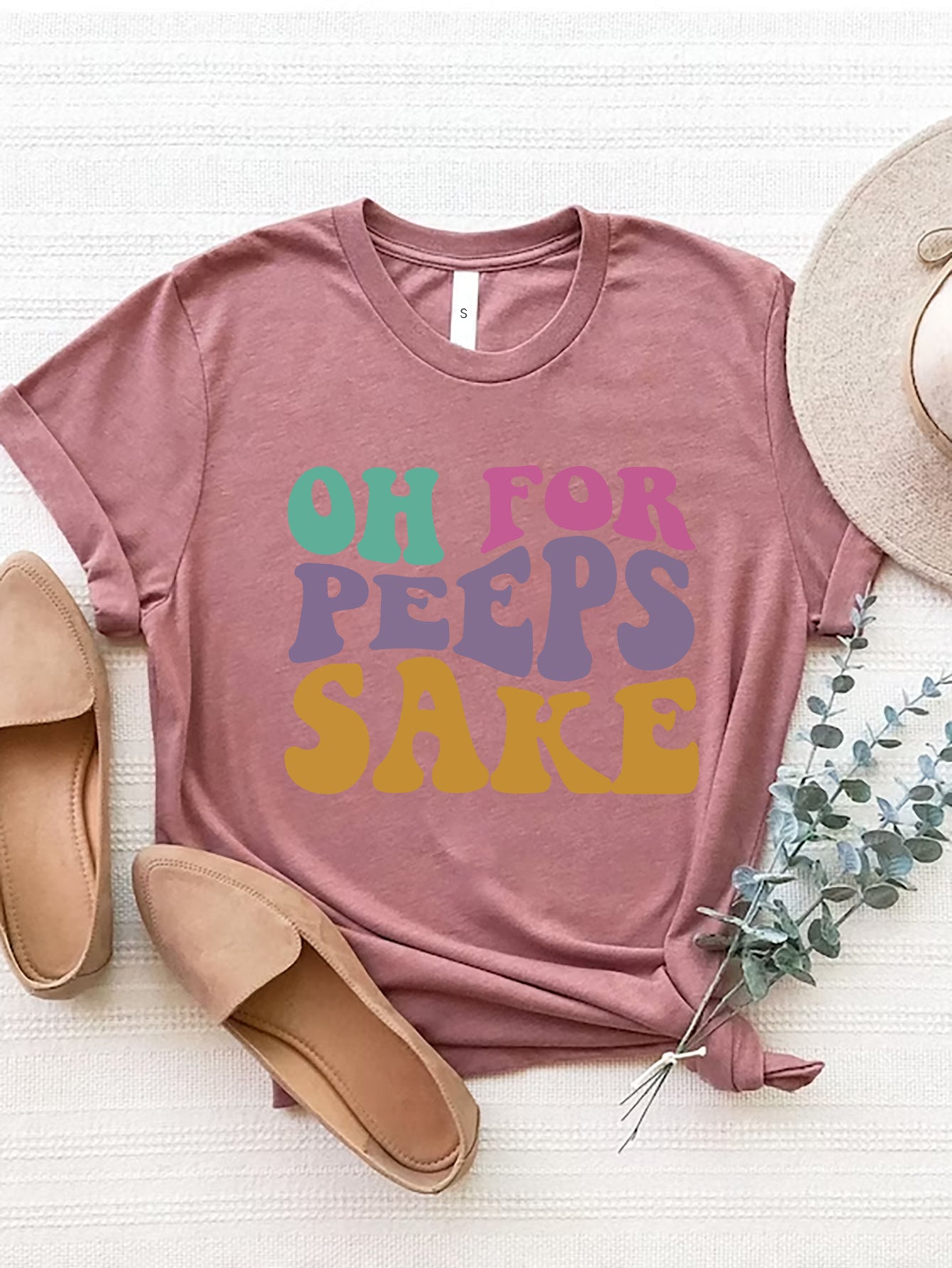 Honeybee Mumford's OH FOR PEEPS SAKE Round Neck T-Shirt