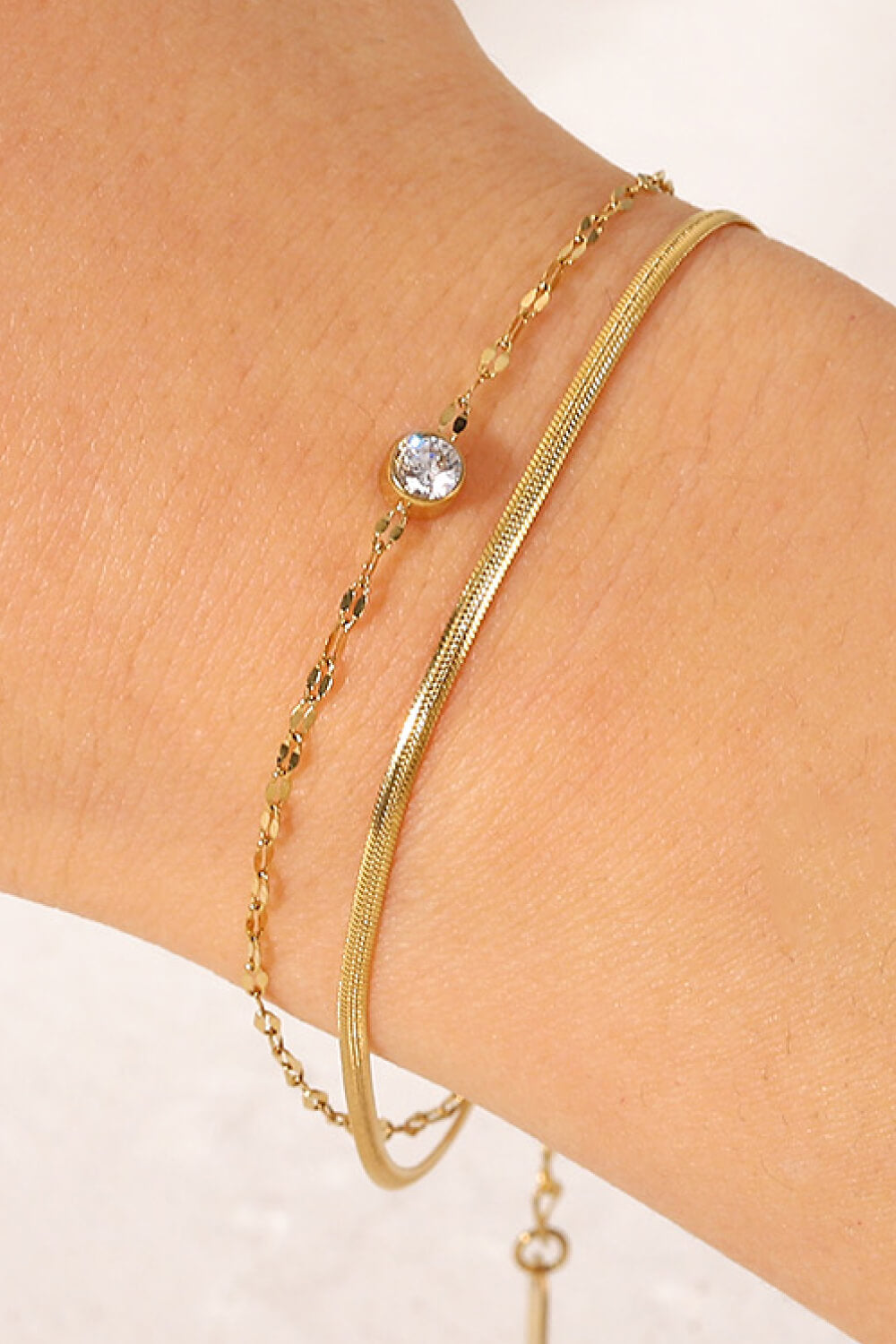 honeybee Mumford's Icing on the Cake Rhinestone Double-Layered Bracelet