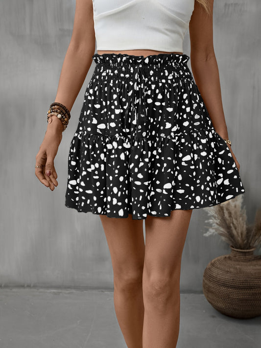 Honeybee Mumford's Frill Tied Printed Mini Skirt