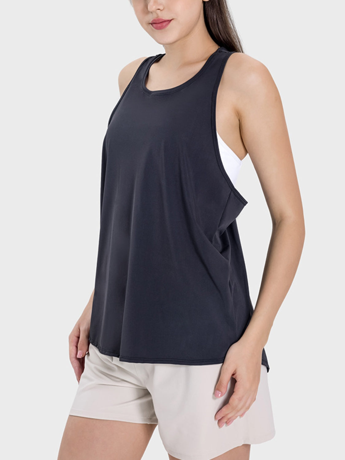 Honeybee Mumford's Round Neck Wide Strap Active Tank