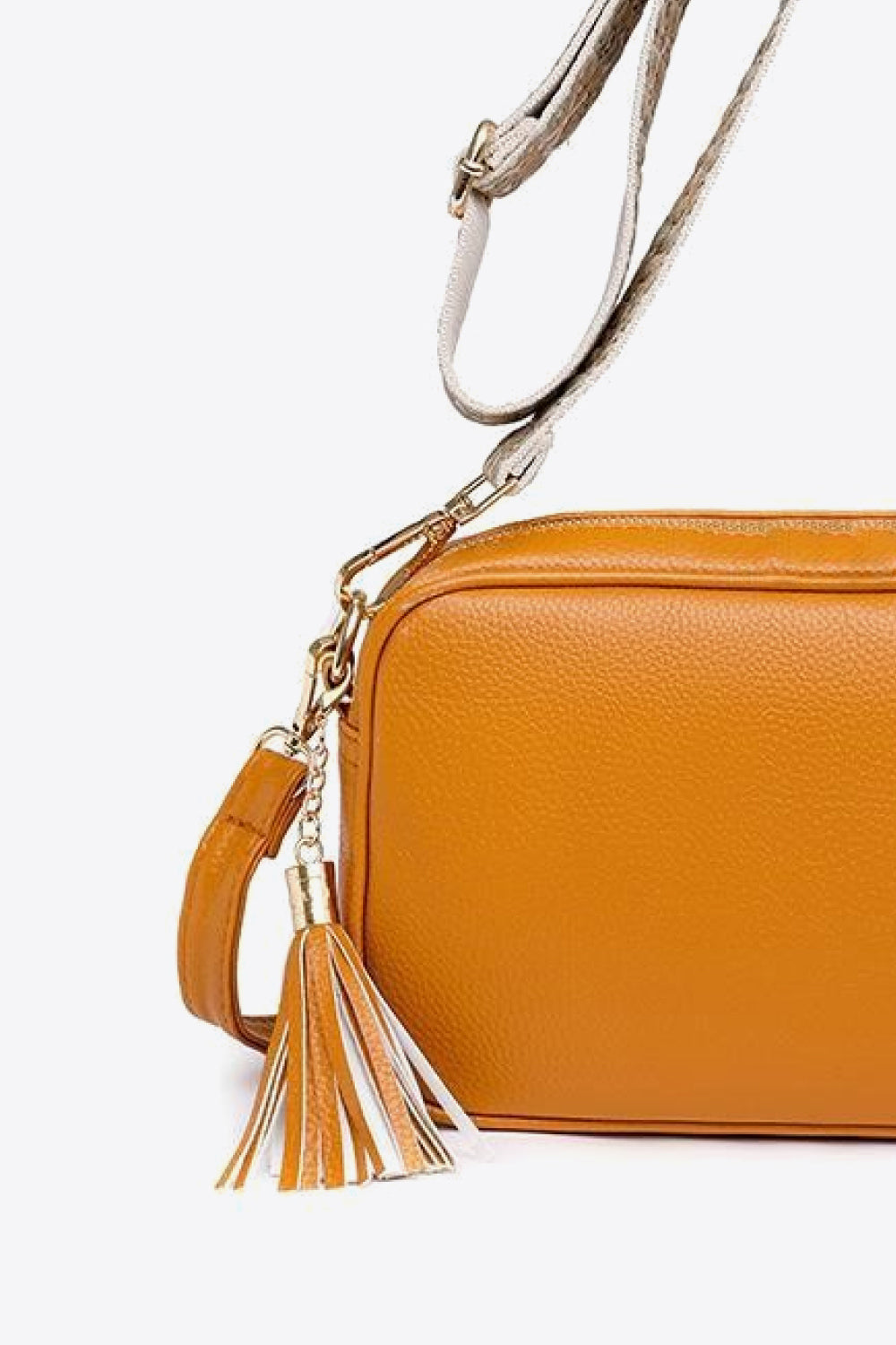 Honeybee Mumford's Leather Tassel Crossbody Bag