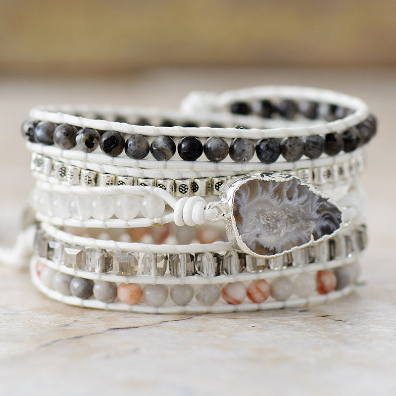 honeybee Mumford's Natural Stone Layered Bracelet