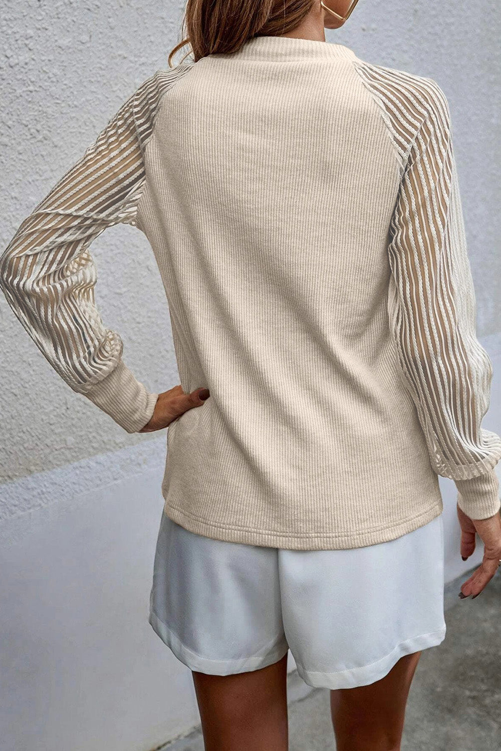 Honeybee Mumford's Round Neck Sleeve Knit Top