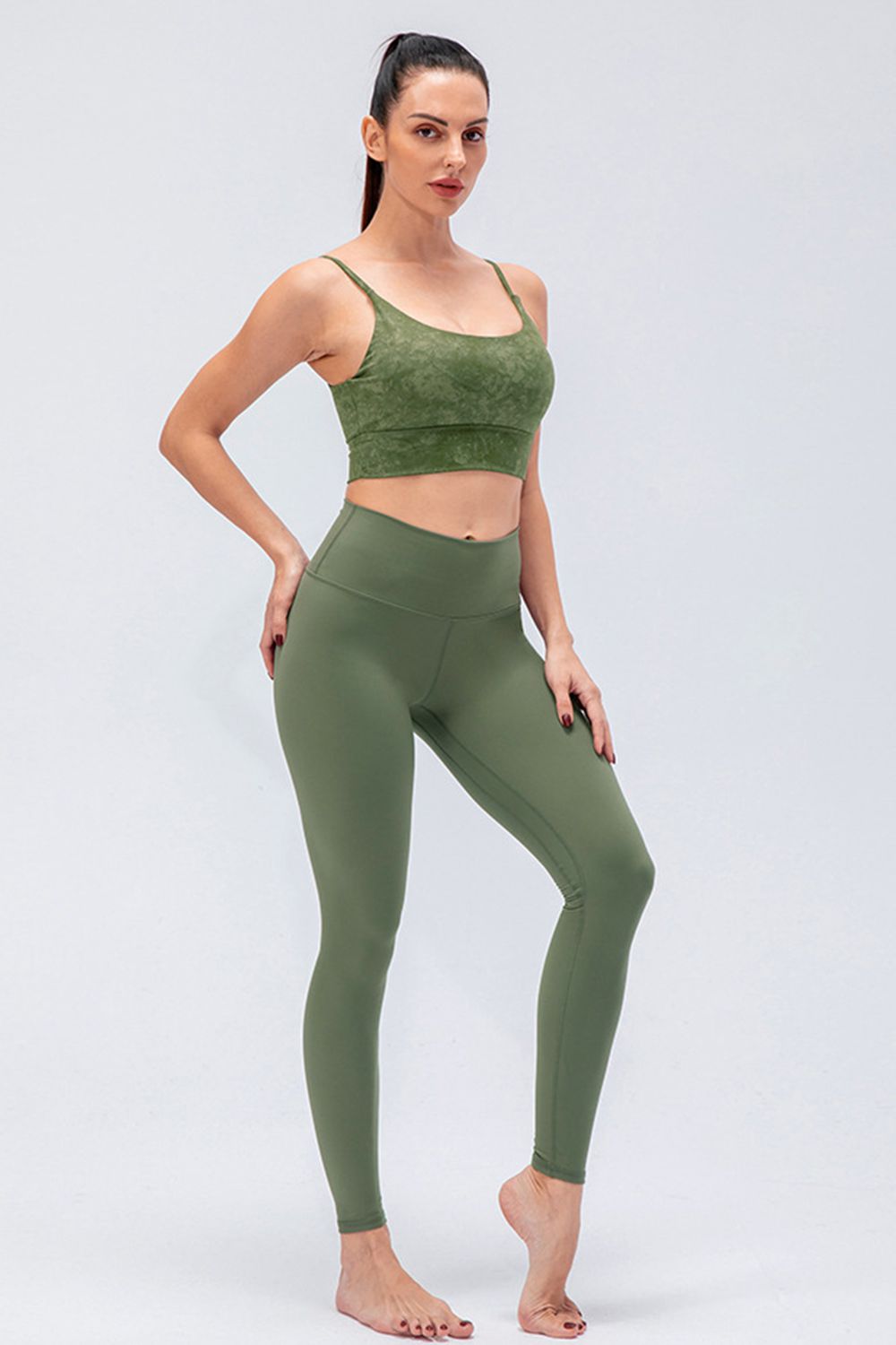 Honeybee Mumford's Wide Waistband Slim Fit Active Leggings