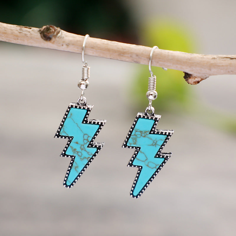 honeybee Mumford's Turquoise Lightning Dangle Earrings