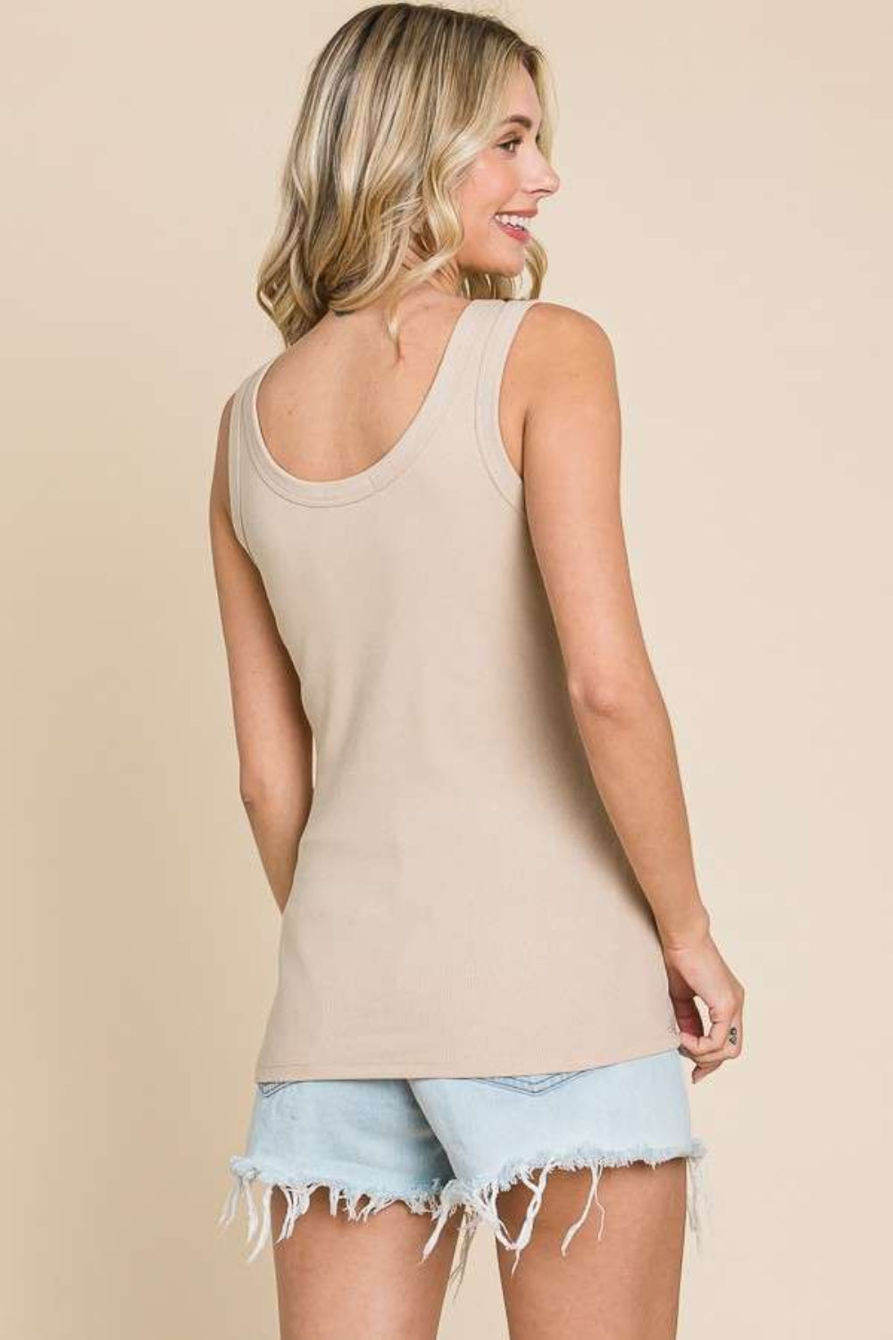 Honeybee Mumford's Full Size Ribbed Scoop Neck Tank