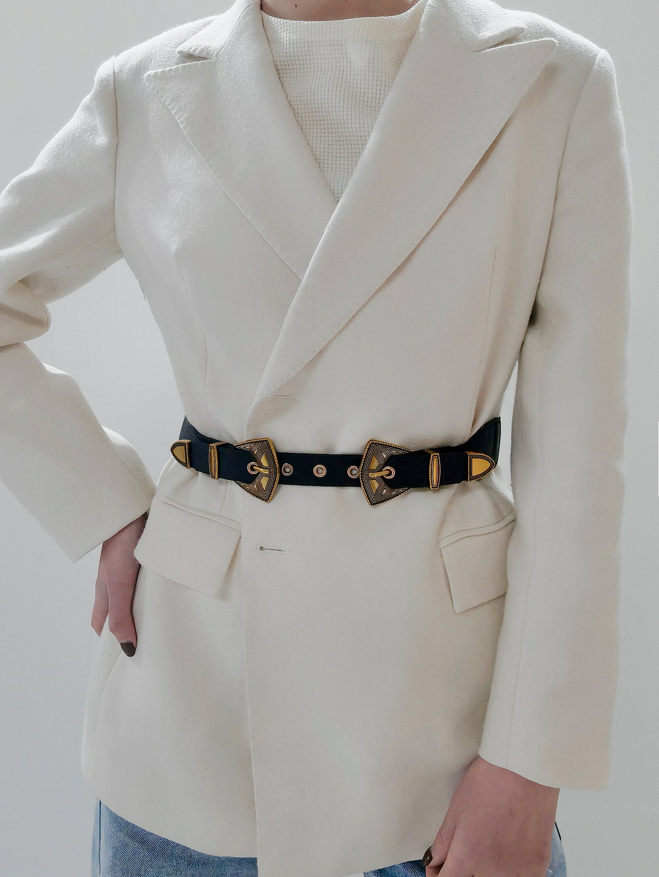 Honeybee Mumford's Double Buckle Leather Belt