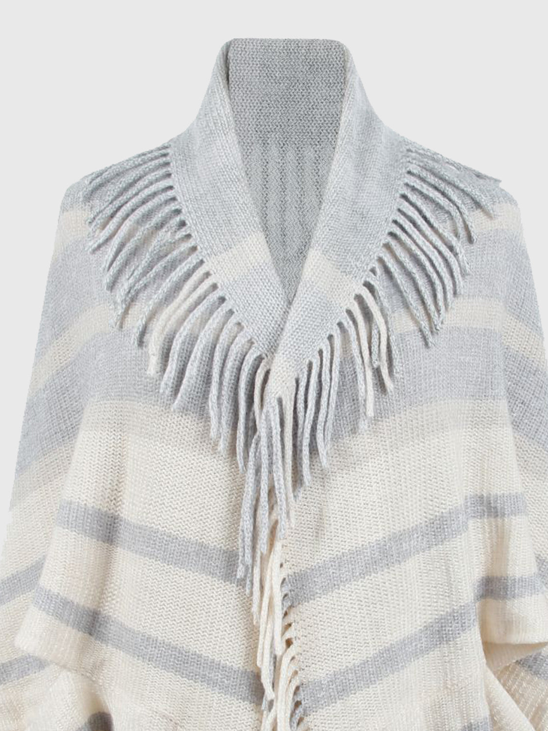 Honeybee Mumford's Fringe Detail Open Front Poncho