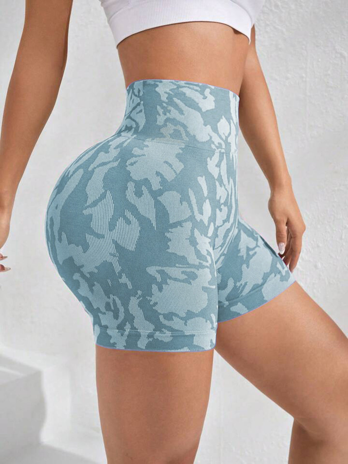 Honeybee Mumford's Printed High Waist Active Shorts