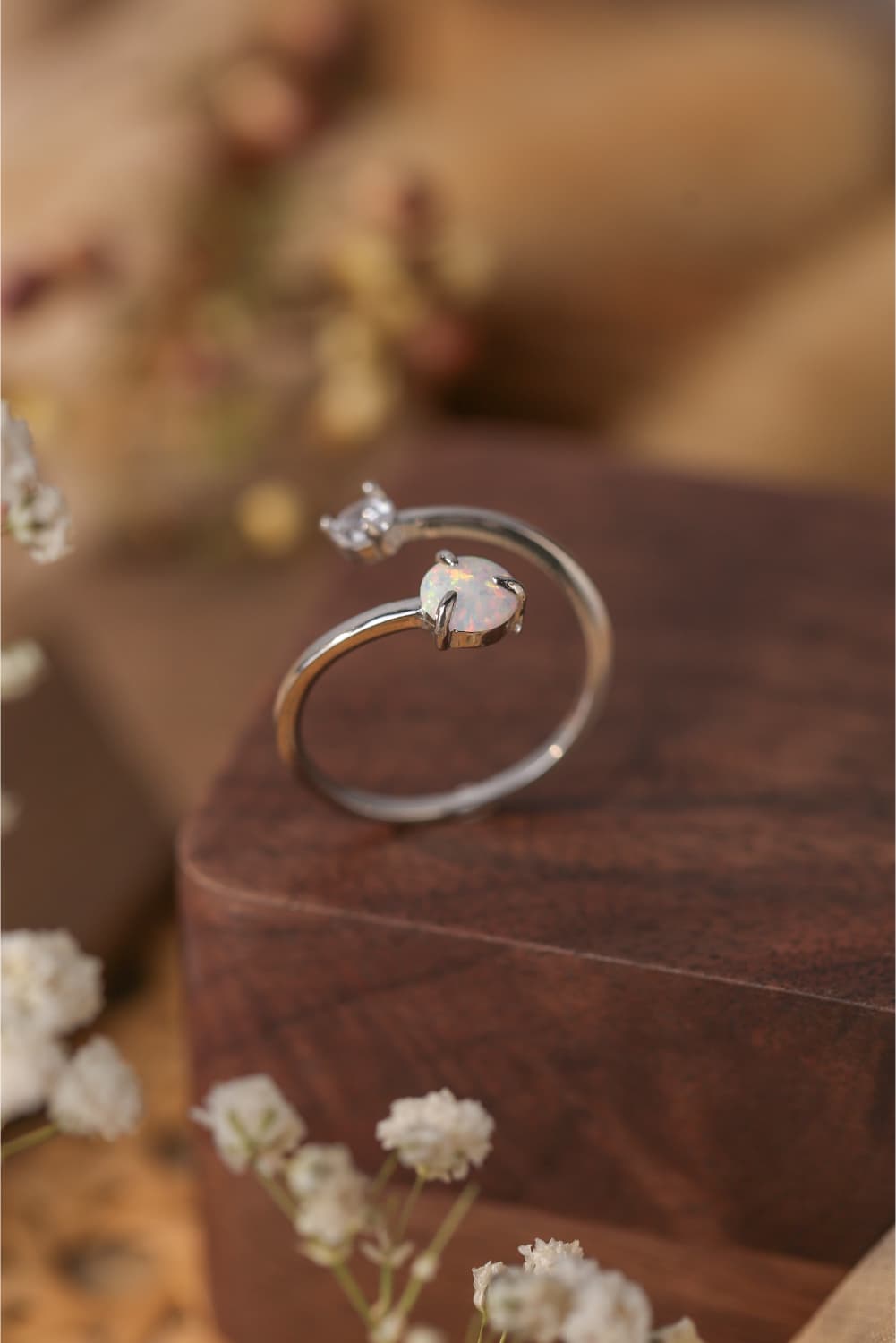 Honeybee Mumford's Opal Sterling Silver Bypass Ring