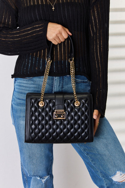 Honeybee Mumford's Quilted Leather Handbag