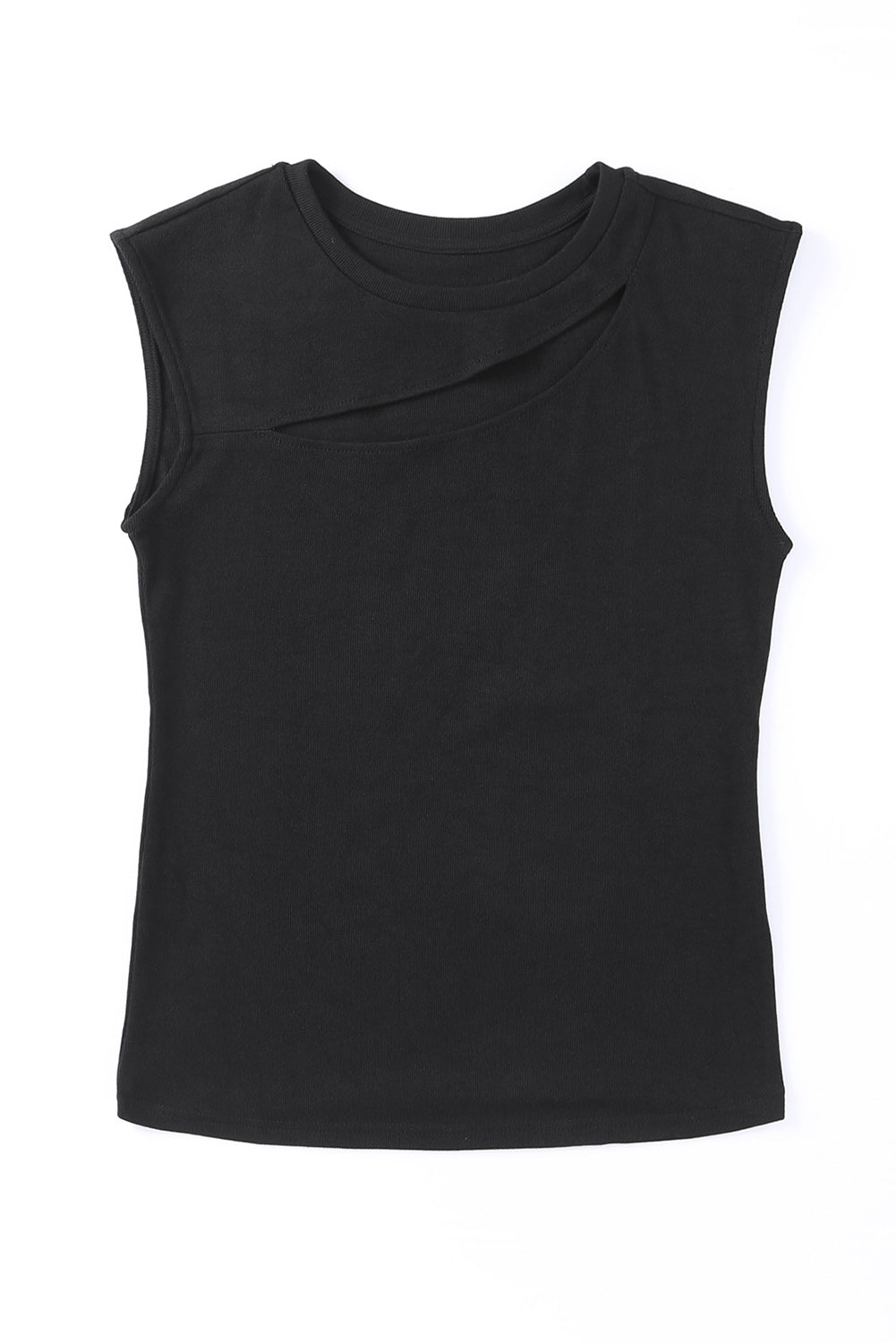 Honeybee Mumford's Black Slash Cutout Cap Sleeve T Shirt