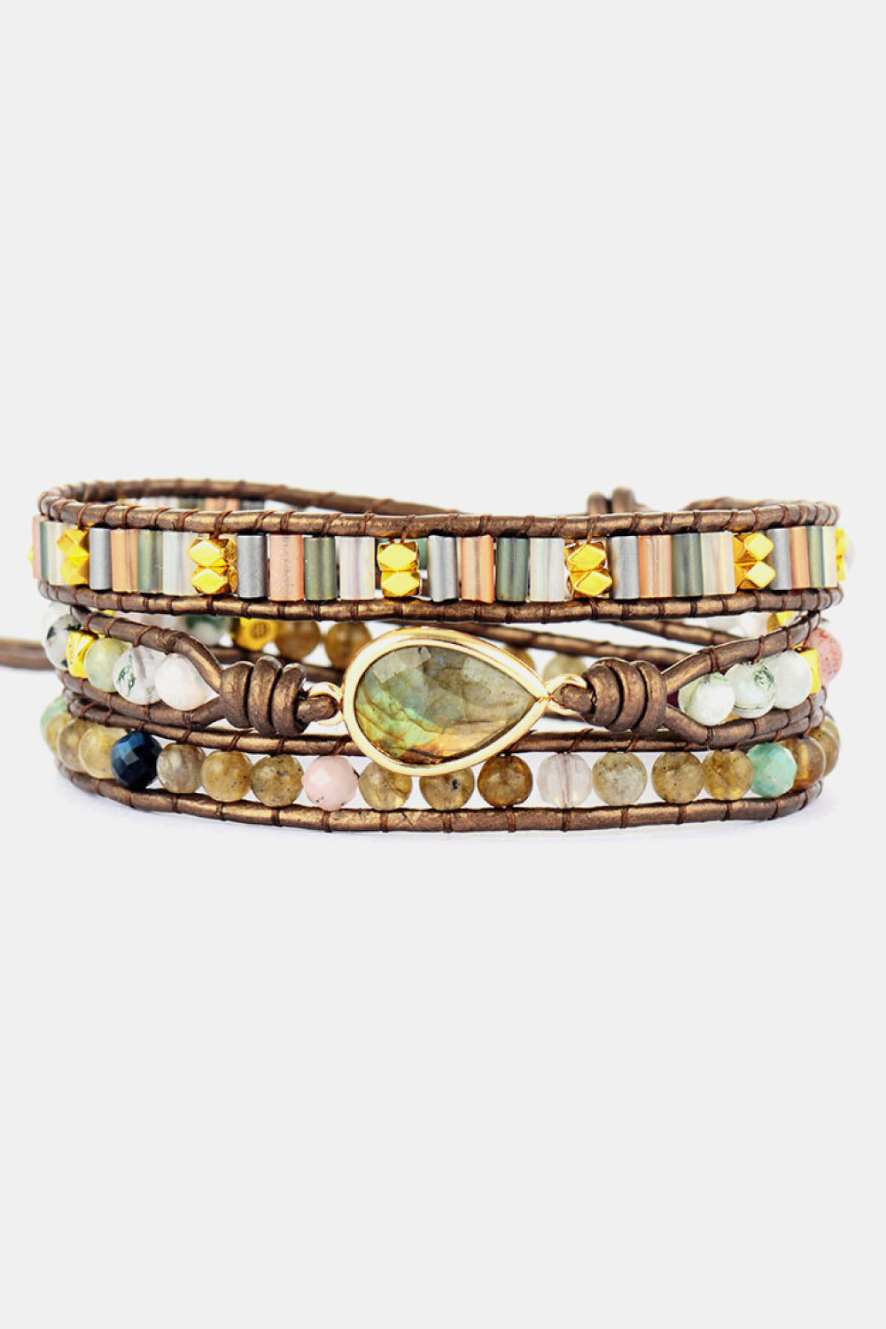 honeybee Mumford's Triple Layer Beaded Bracelet