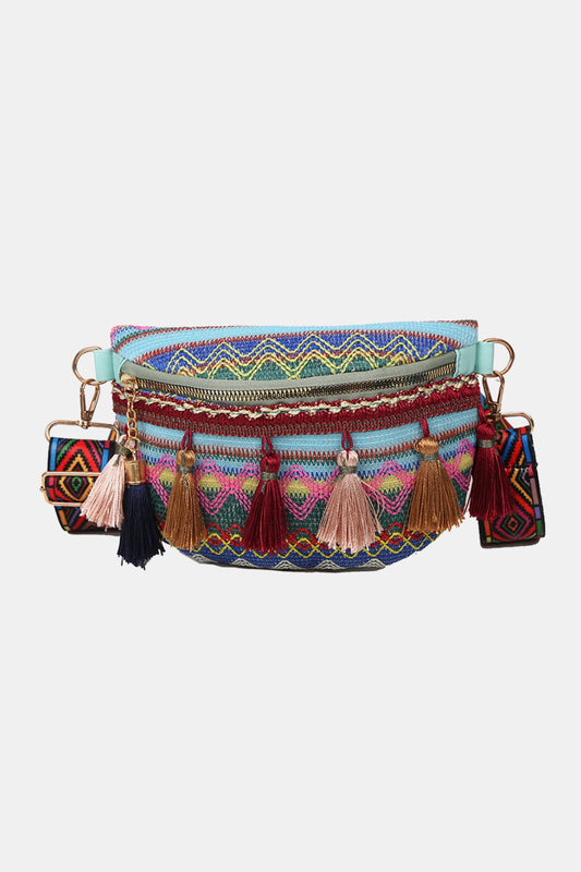 honeybee Mumford's Bohemian Sling Bag with Tassels