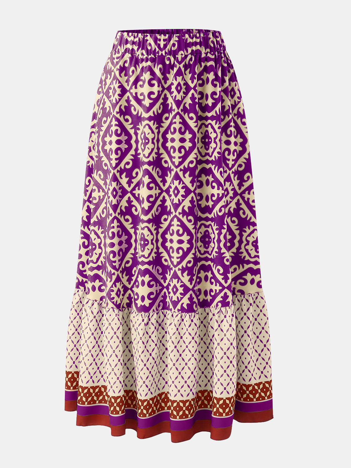 Honeybee Mumford's Geometric Elastic Waist Maxi Skirt