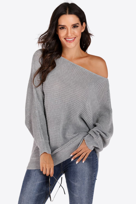 Honeybee Mumford's One Shoulder Dolman Sleeve Sweater