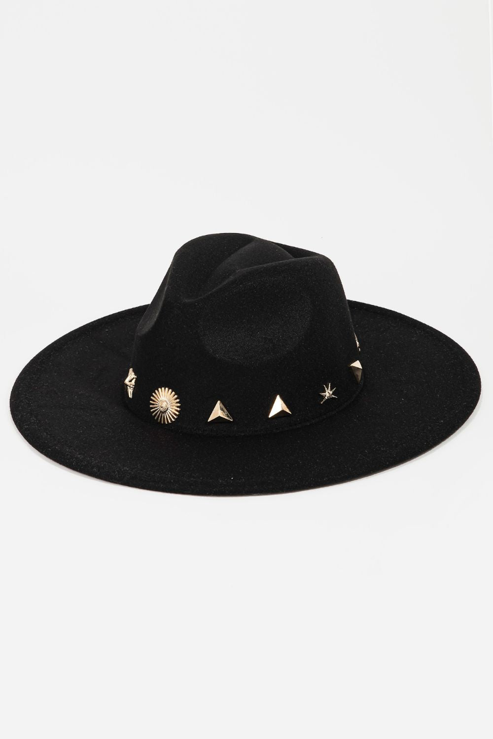 Honeybee Mumford's Studded Sun Moon Star Fedora Hat