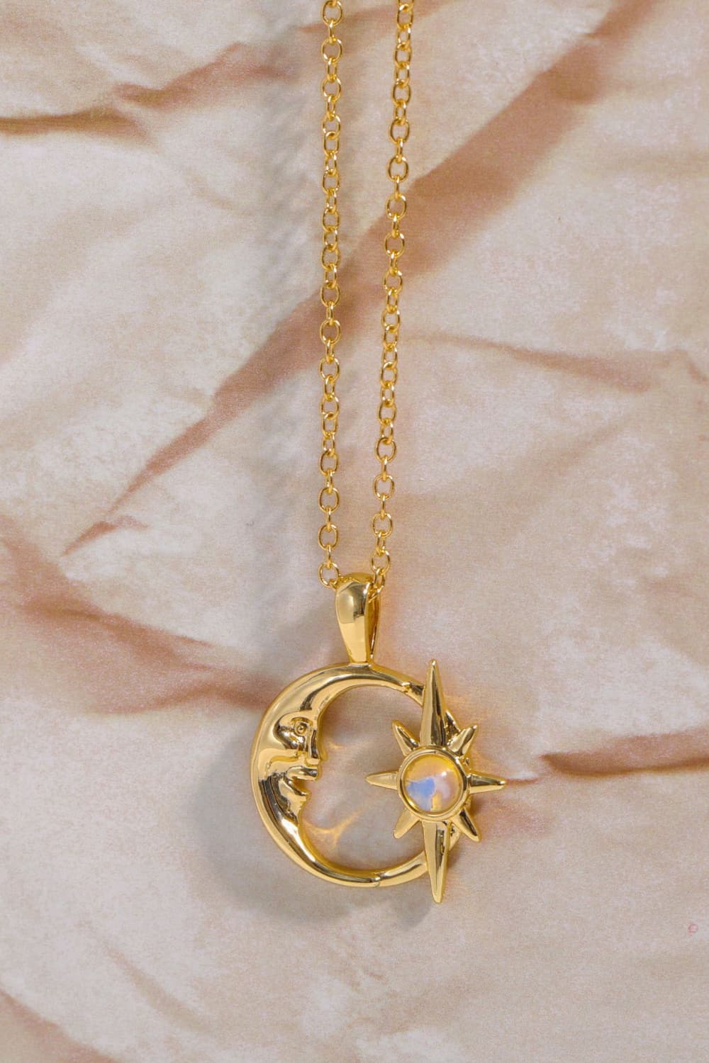 Honeybee Mumford's 14K Gold-Plated Moon & Star Shape Pendant Necklace