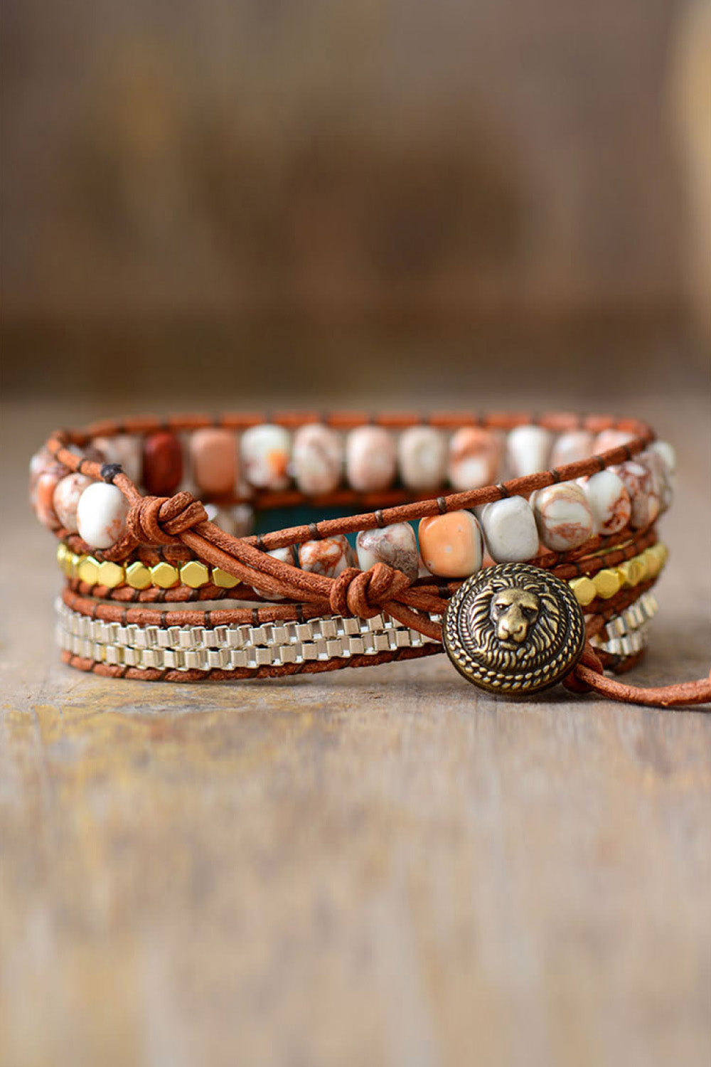 honeybee Mumford's Natural Stone Copper Bracelet