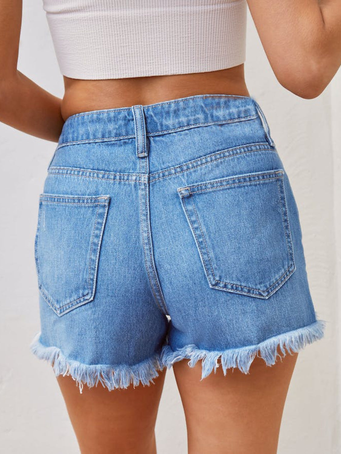 Honeybee Mumford's Distressed Raw Hem Denim Shorts