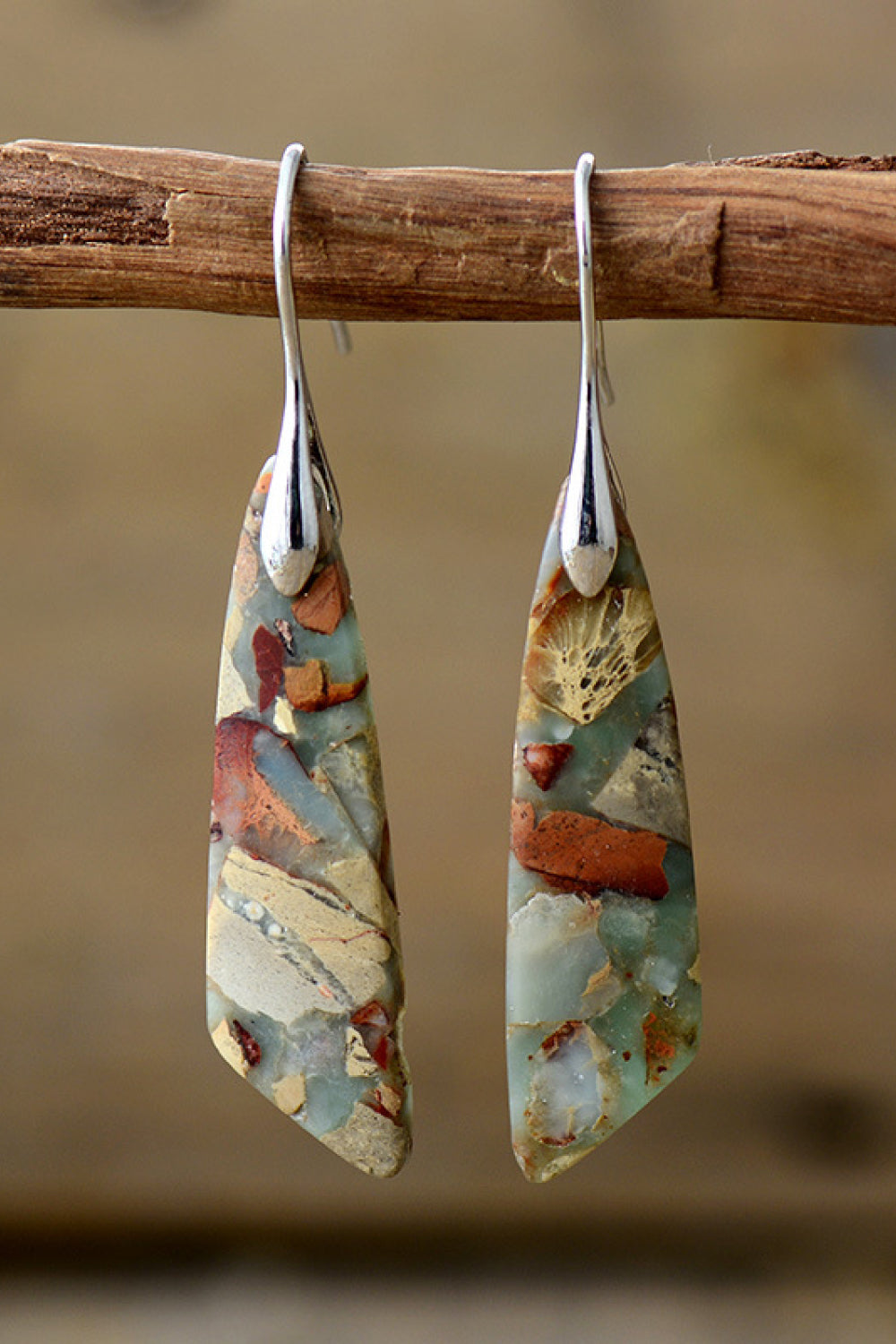 honeybee Mumford's Handmade Natural Stone Dangle Earrings