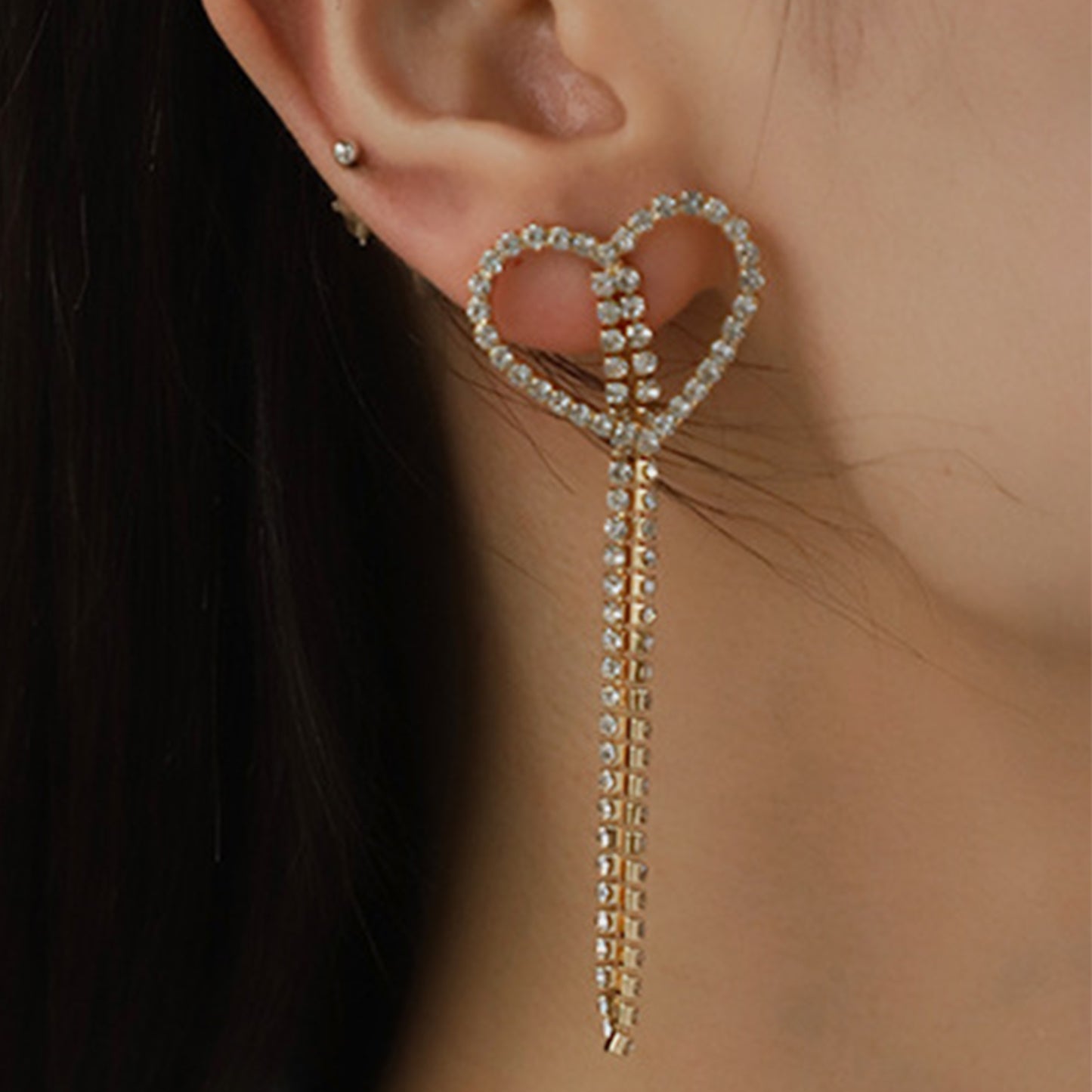 honeybee Mumford's  Heart Shape Gold-Plated Alloy Earrings