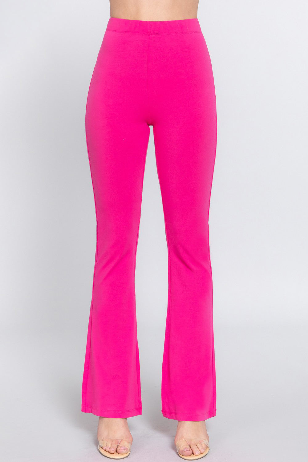 honeybee Mumford's Hot pink Slim Flare Yoga Pants w/Waist Elastic Slim