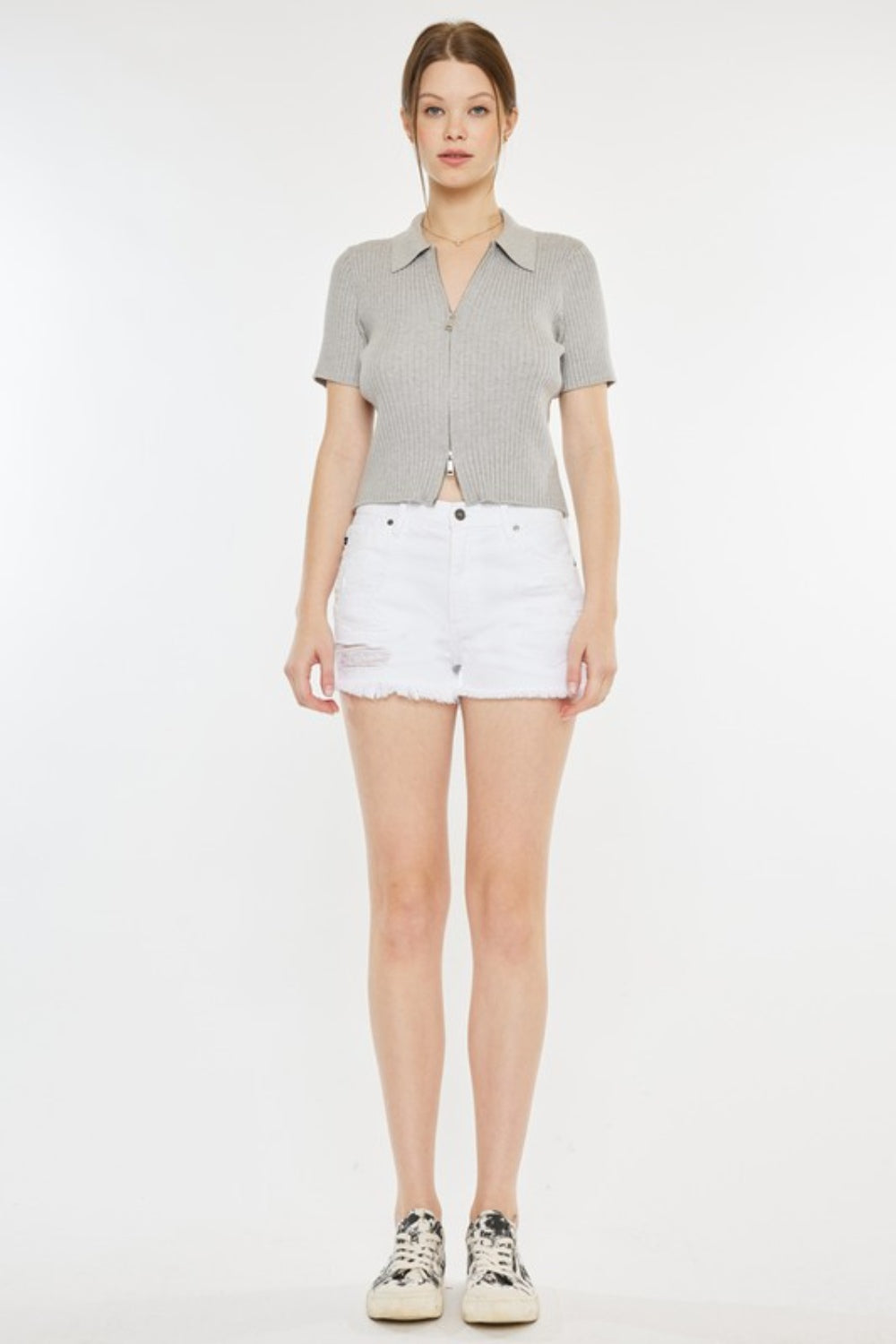 Honeybee Mumford's Raw Hem Distressed Denim Shorts