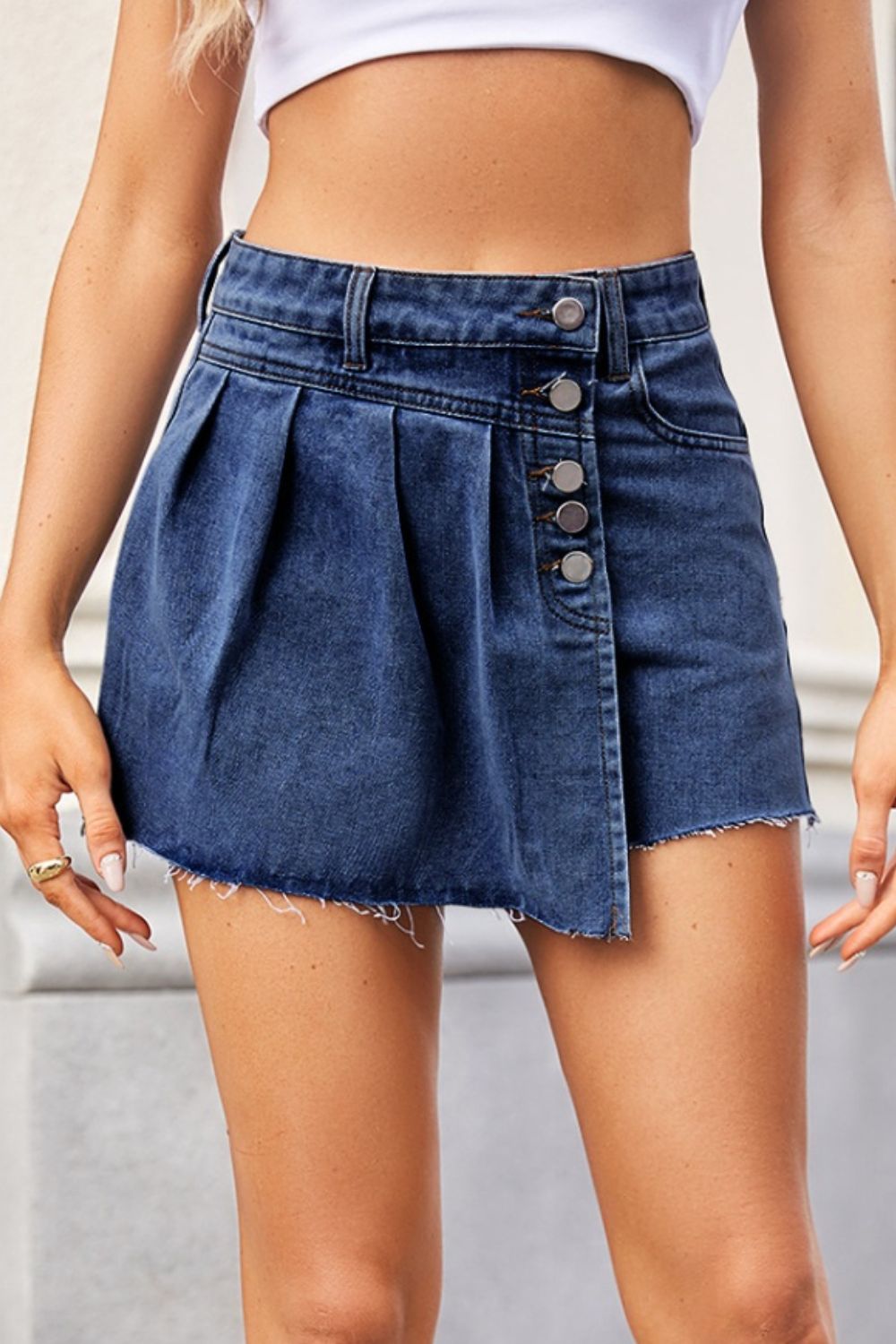 Honeybee Mumford's Raw Hem Denim skort